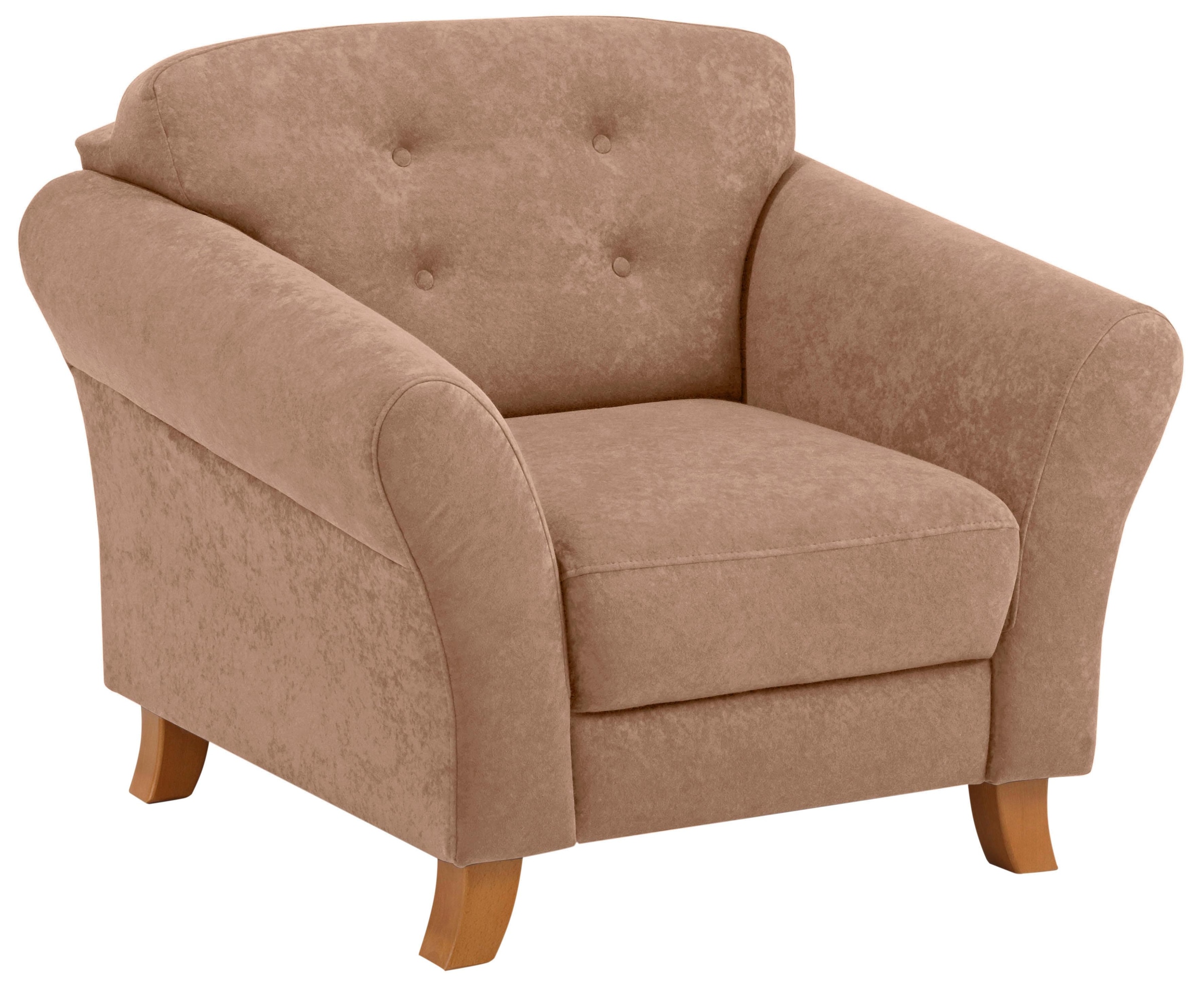 Home affaire Fauteuil »Trondheim« mit Federkern, Knopfheftung im Rücken