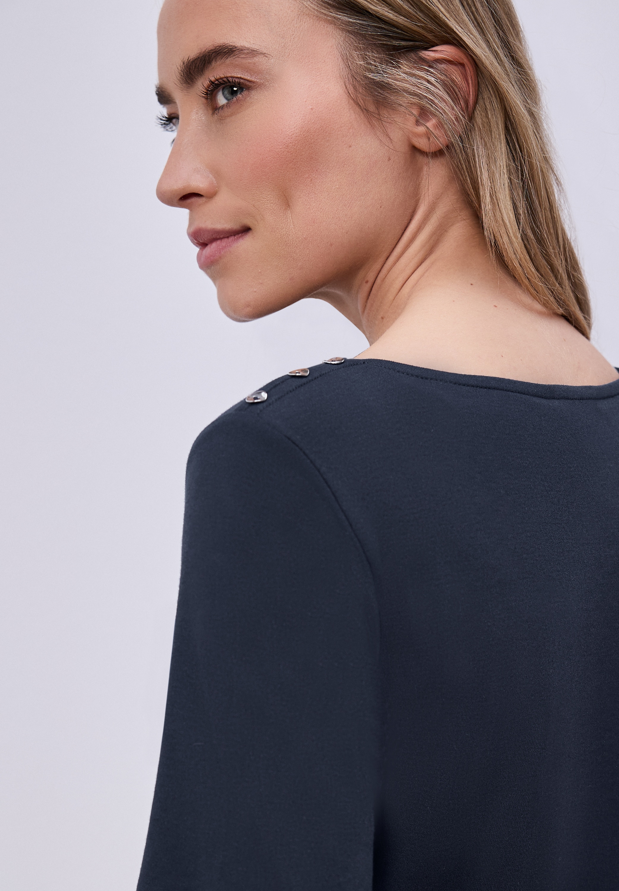 STREET ONE T-shirt à manches courtes mit Knopfdetail