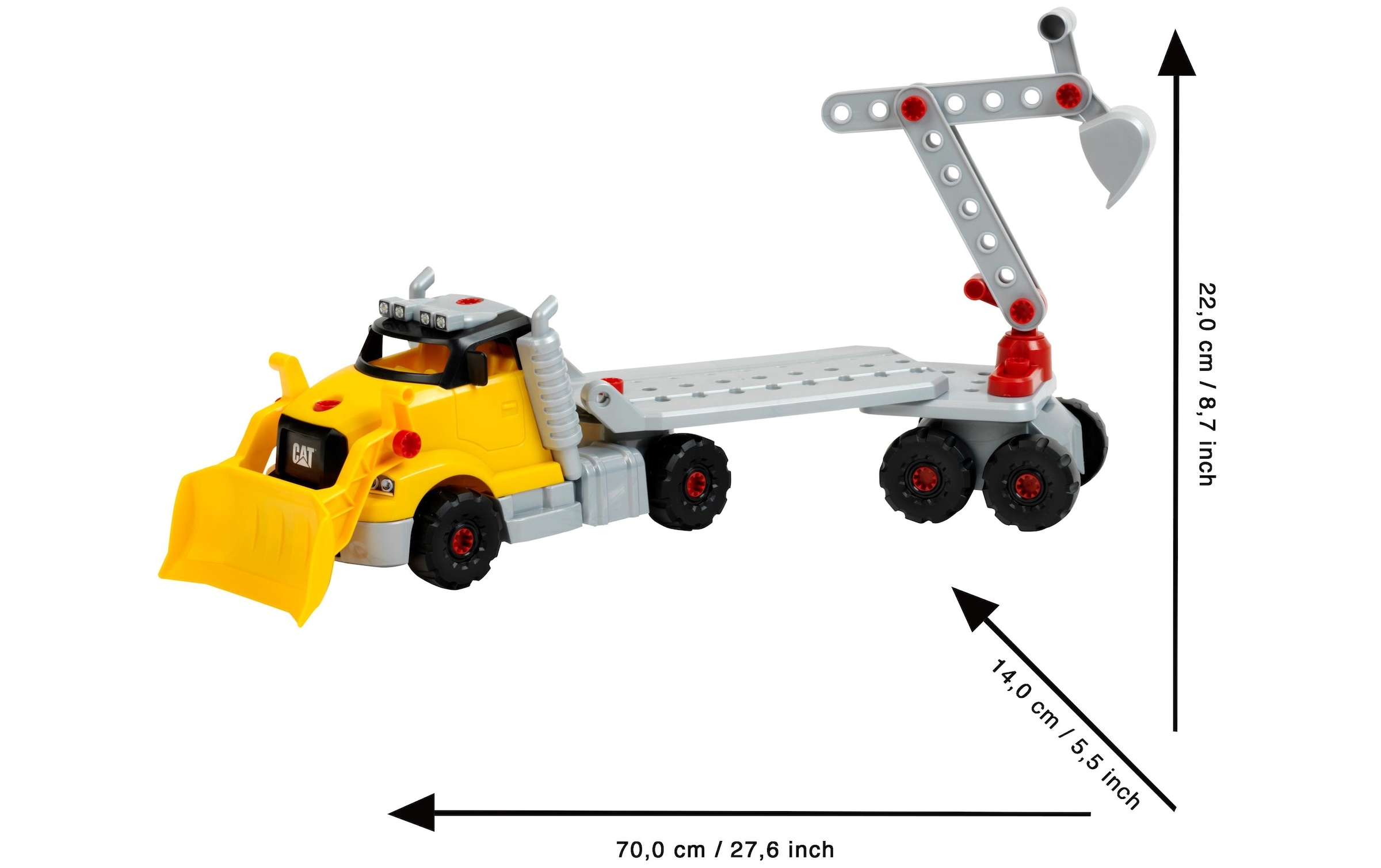 Spielzeug-LKW »Cat Schraubtruck set 4 in 1«