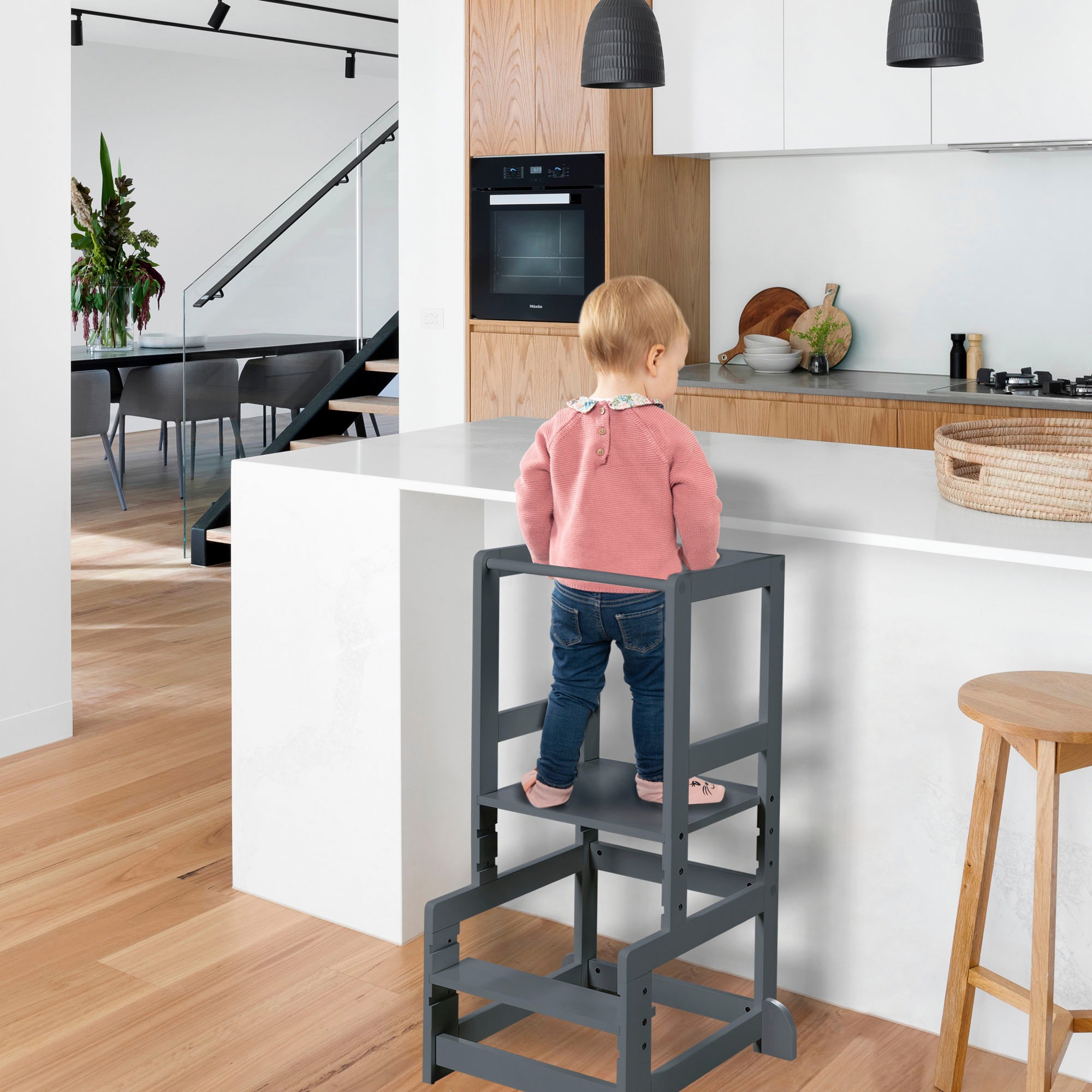roba® Stehhilfe »Lernturm nach Montessori, anthrazit«