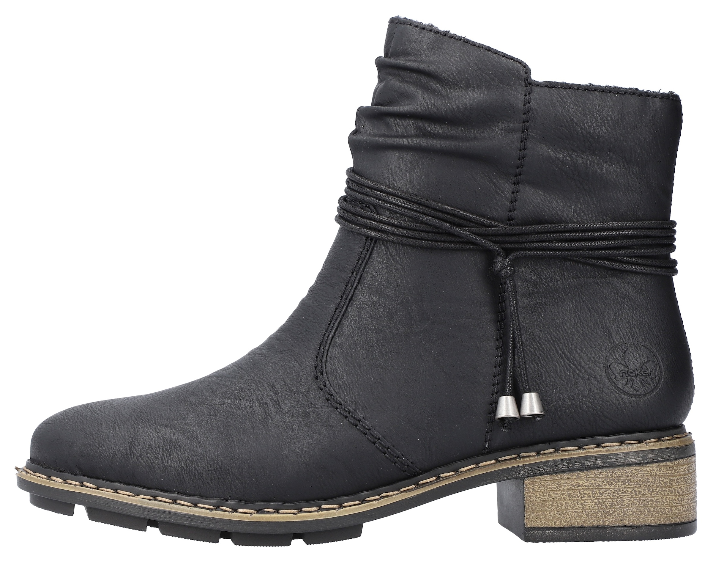 Rieker Winterstiefelette, mit Zierkordel und slouchy Schaft