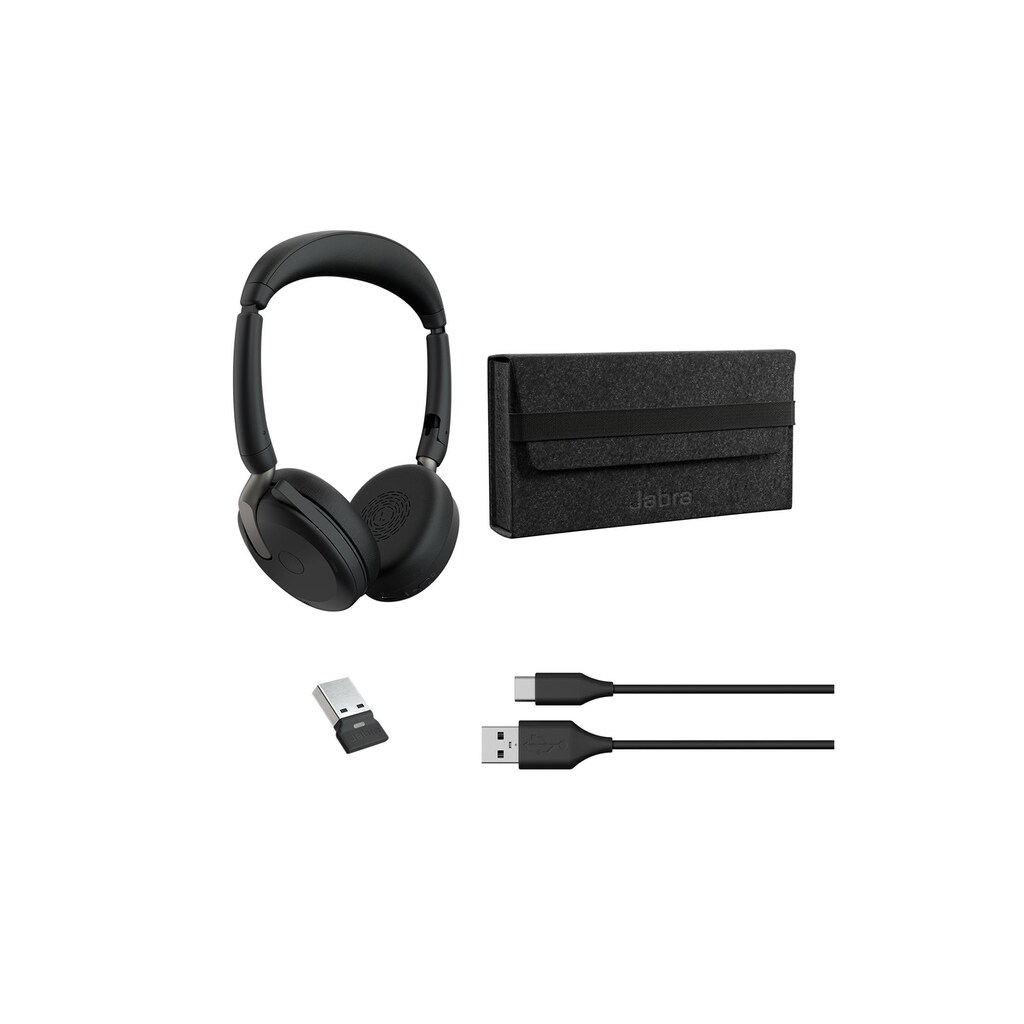 Jabra Headset »Evolve2 65 Flex Duo U«, Active Noise Cancelling (ANC)