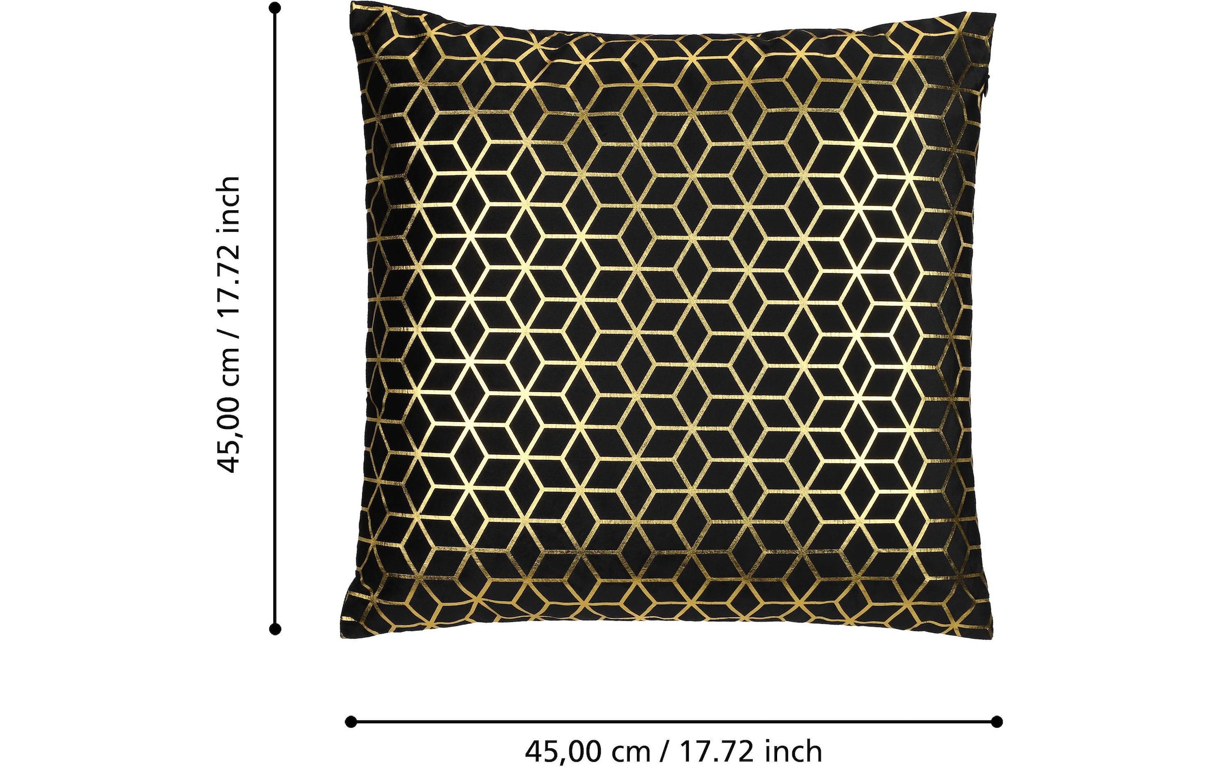 EGLO Dekokissen »Singu 45 x 45 cm, Gold/Schwarz«