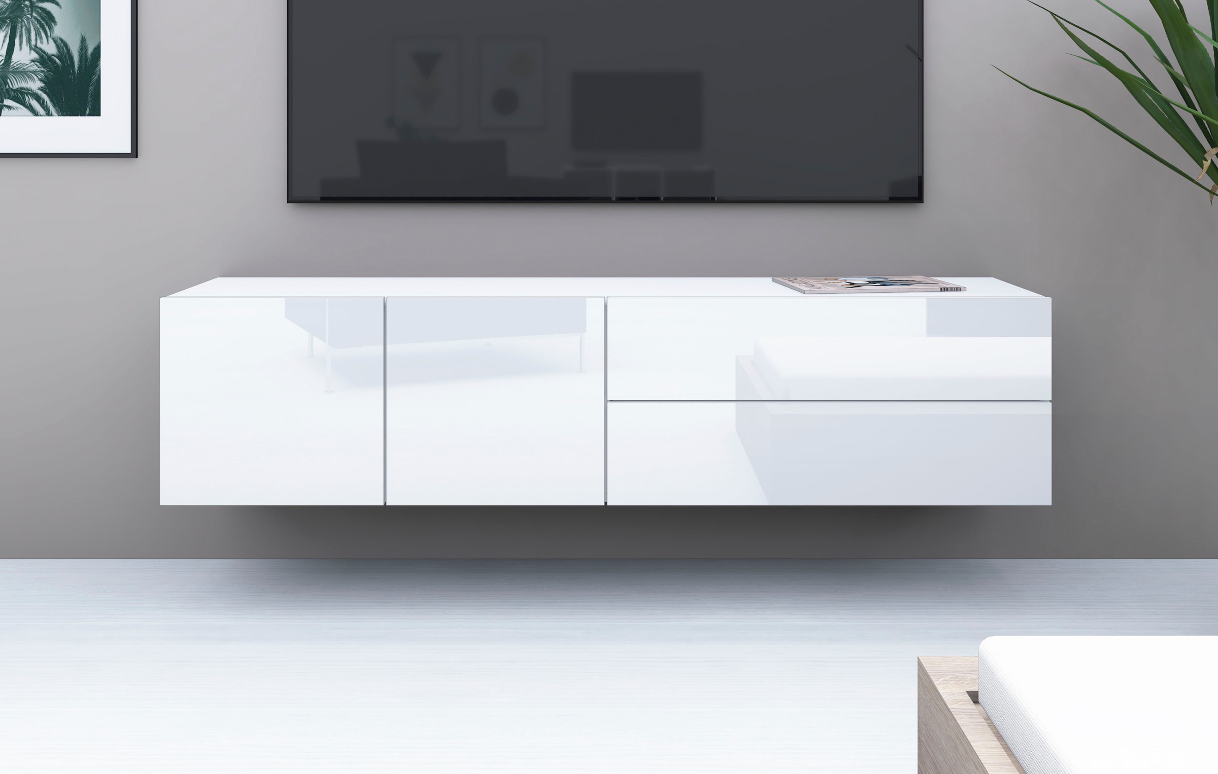 Image of borchardt Möbel Lowboard "Sophia, TV-Schrank Breite 152 cm" Breite 152 cm, hängend montierbar