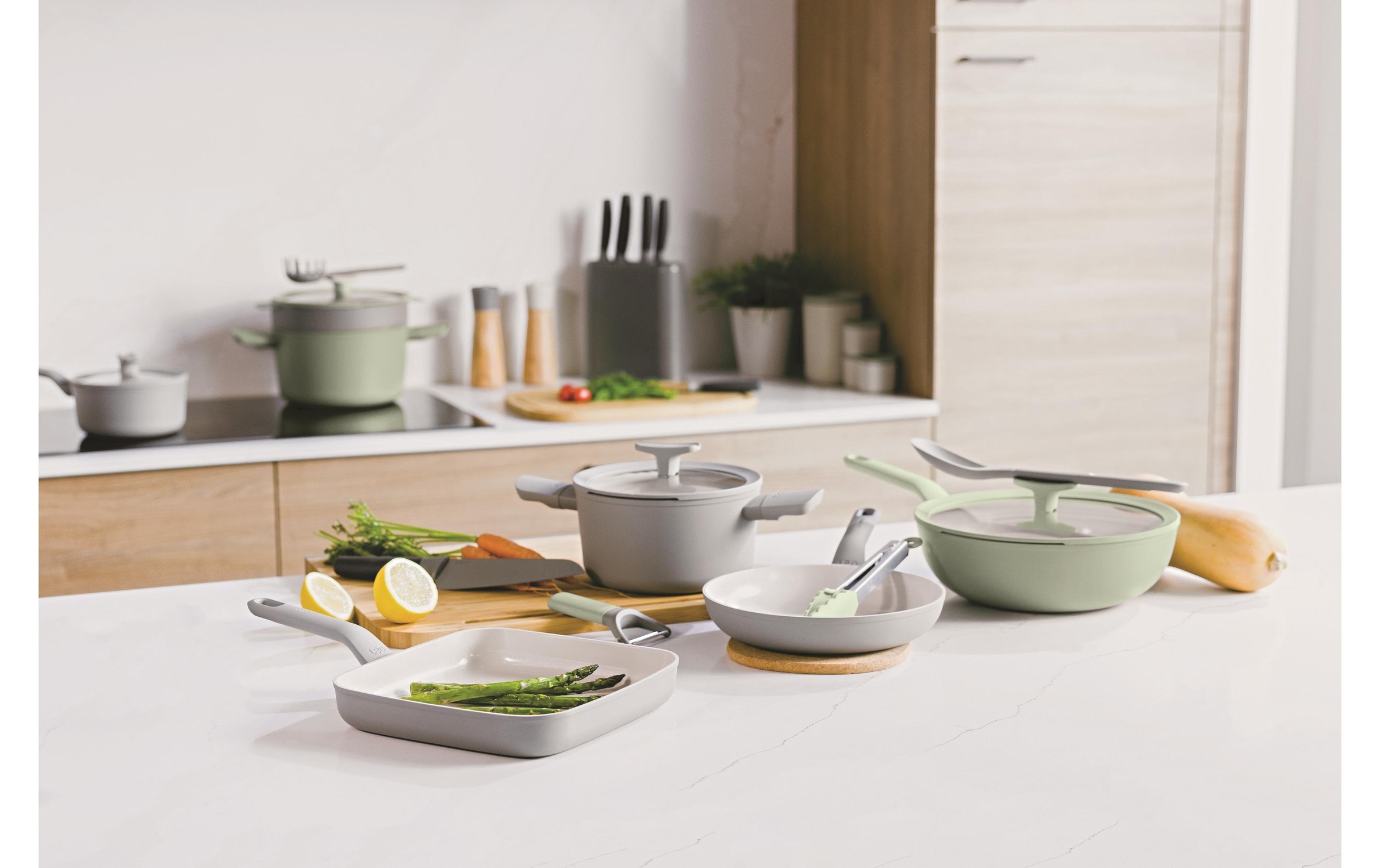 BergHOFF Wok »Leo Balance Sage 28 cm mit Deckel«