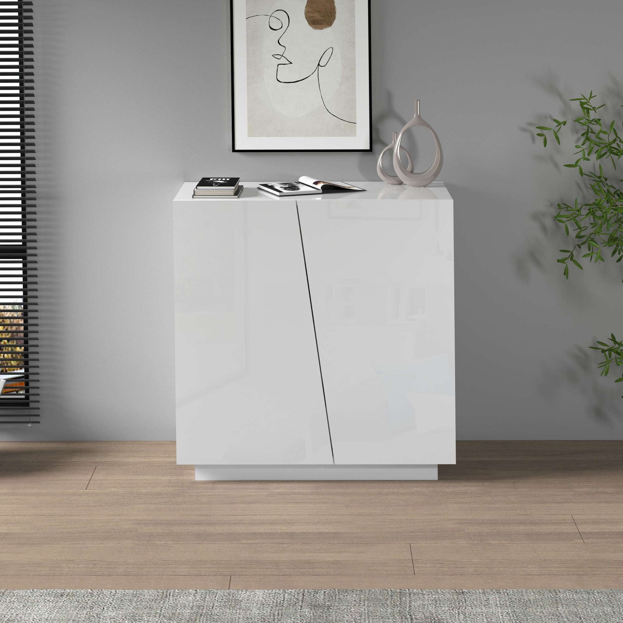 INOSIGN Aktenschrank »Vega, Mehrzweckschrank, Büroschrank, mit 2 Türen« & verstellbaren Einlegeböden, Höhe 86 oder 166 cm, Made in Italy