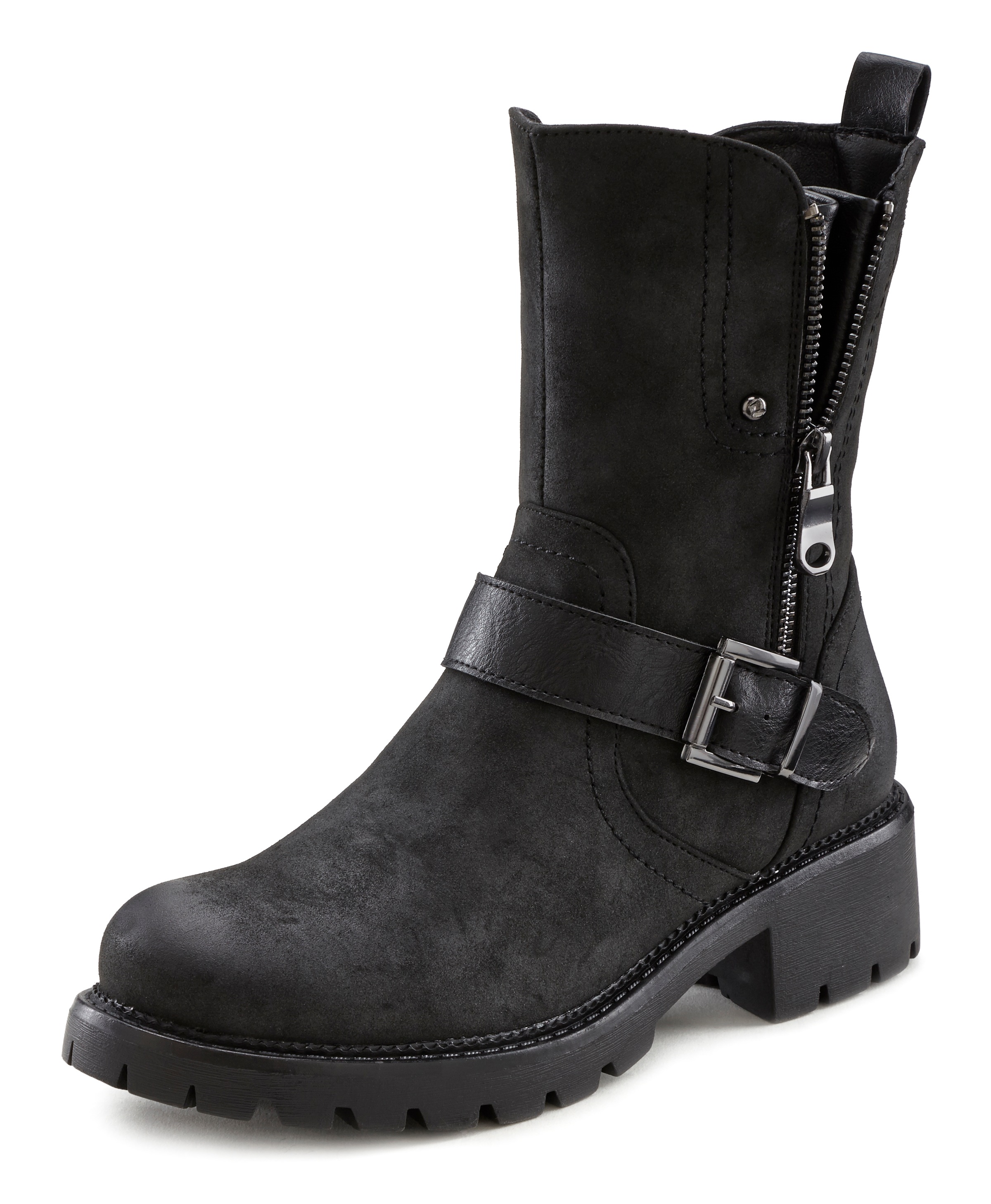 LASCANA Stiefelette, Stiefel mit Profilsohle und lässiger Schnalle VEGAN kaufen