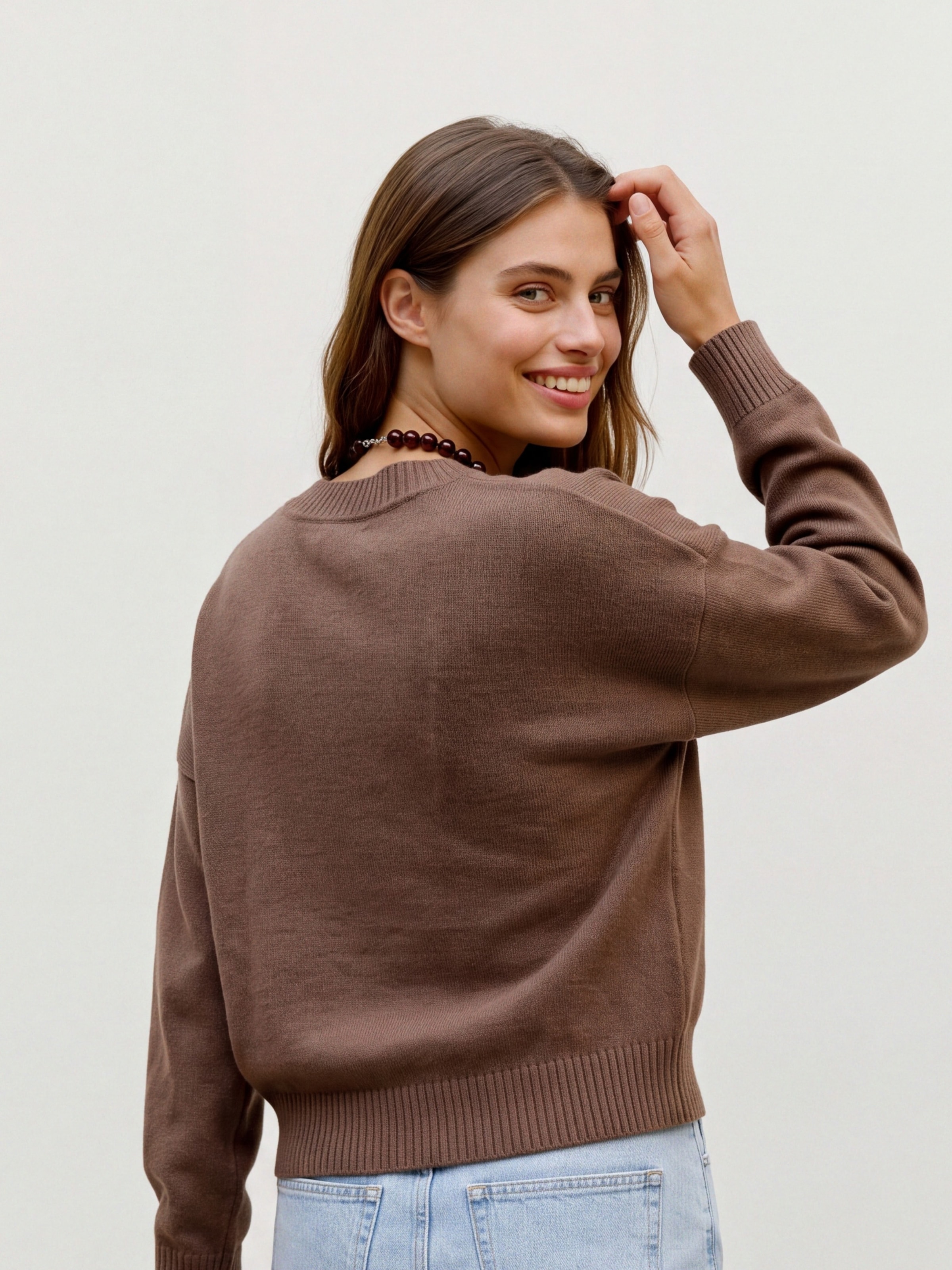 Vero Moda Pull en tricot »VMSIF LS V-NECK PULLOVER NOOS« Materialmix, mit Wolle und Stretch, regular fit