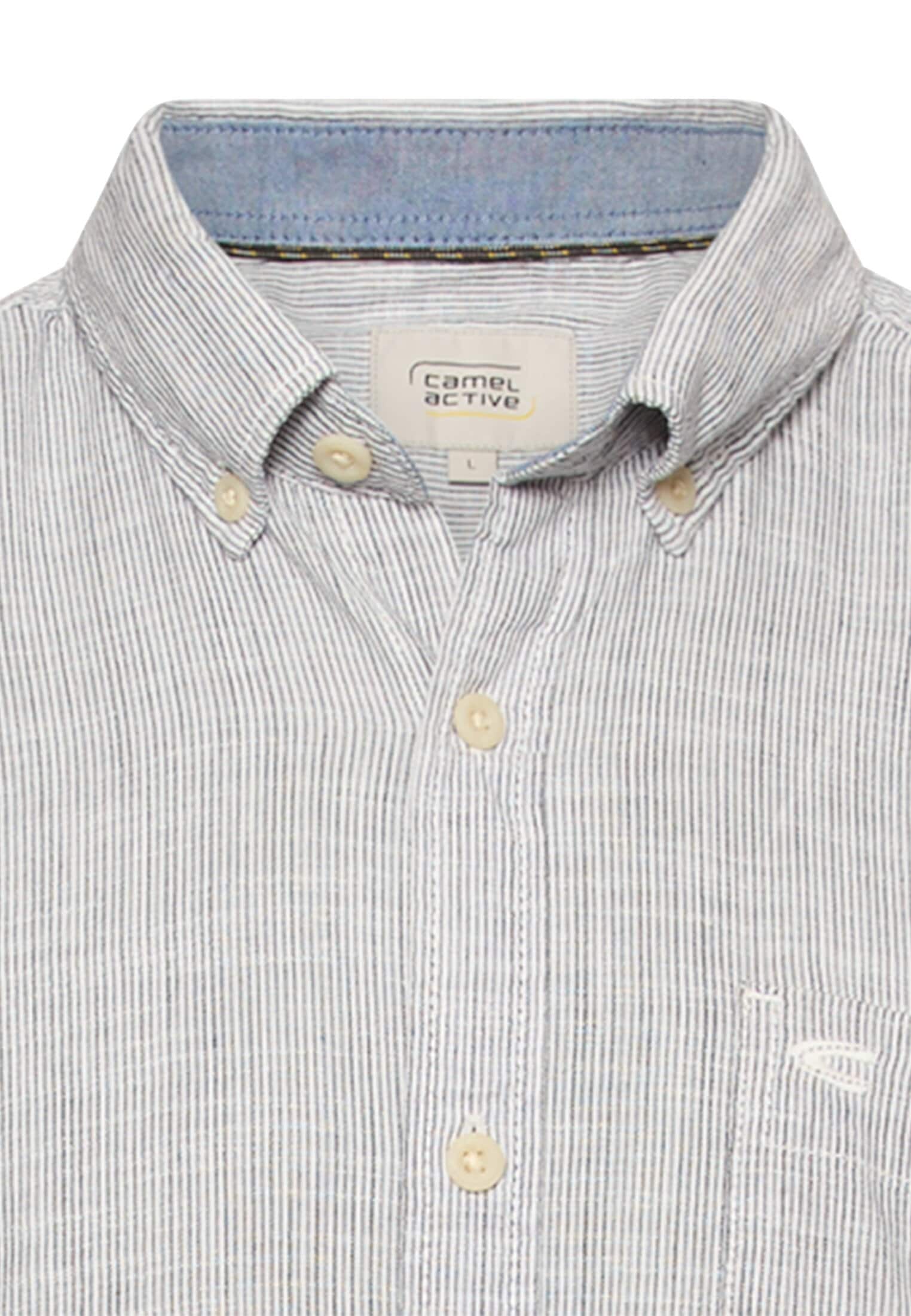 camel active Kurzarmhemd mit Button-Down-Kragen