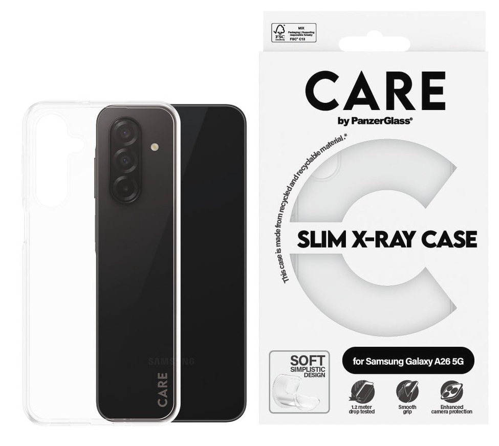 Image of CARE by PanzerGlass Handyhülle "Slim X-Ray Case für Samsung Galaxy A26 5G" Smartphones Backcover, Schutzhülle, Handyschutzhülle, Case, Schutzcase, stossfest
