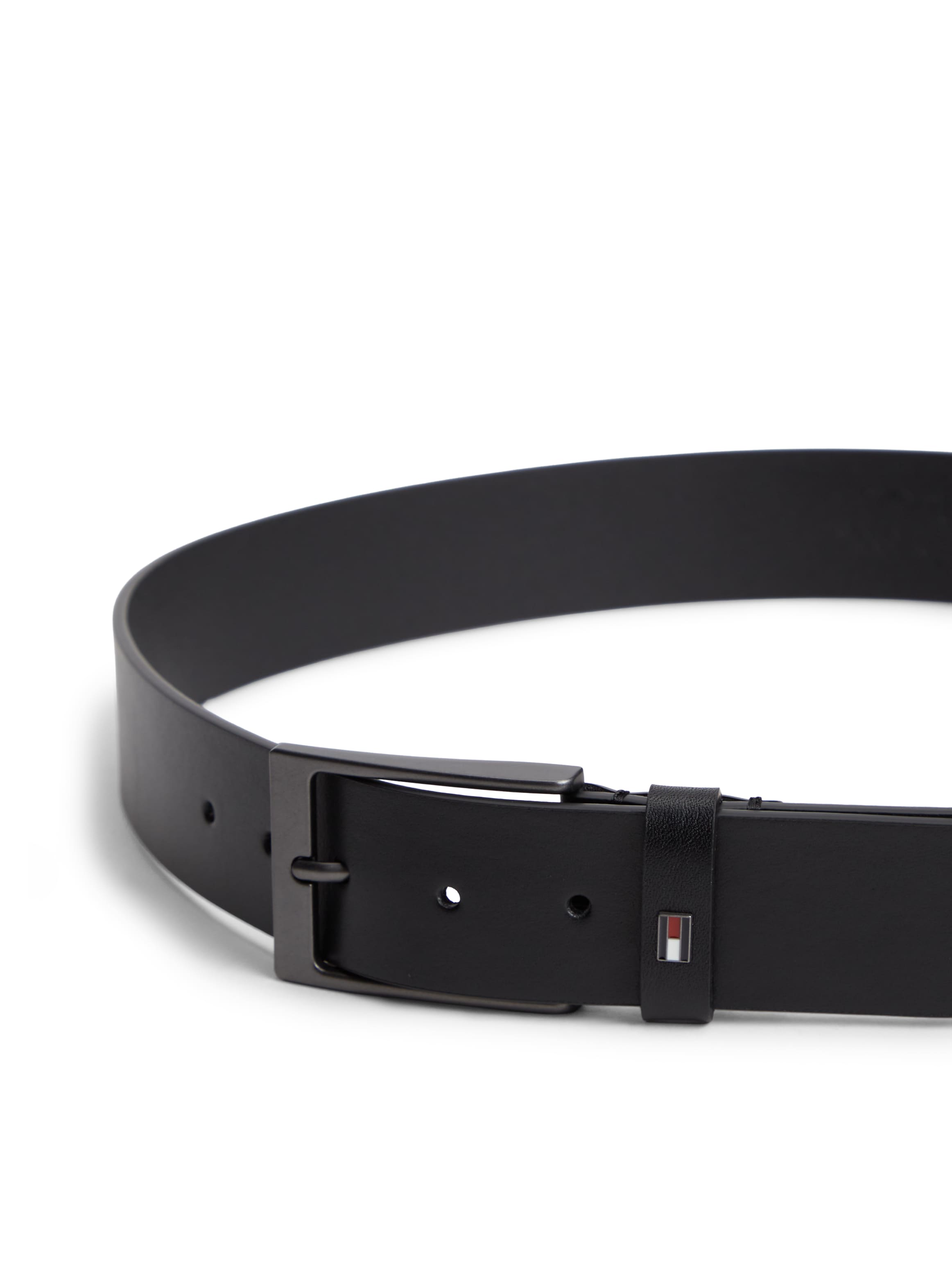 Tommy Hilfiger Ceinture en cuir »LAYTON 4.0« avec petit logo drapeau