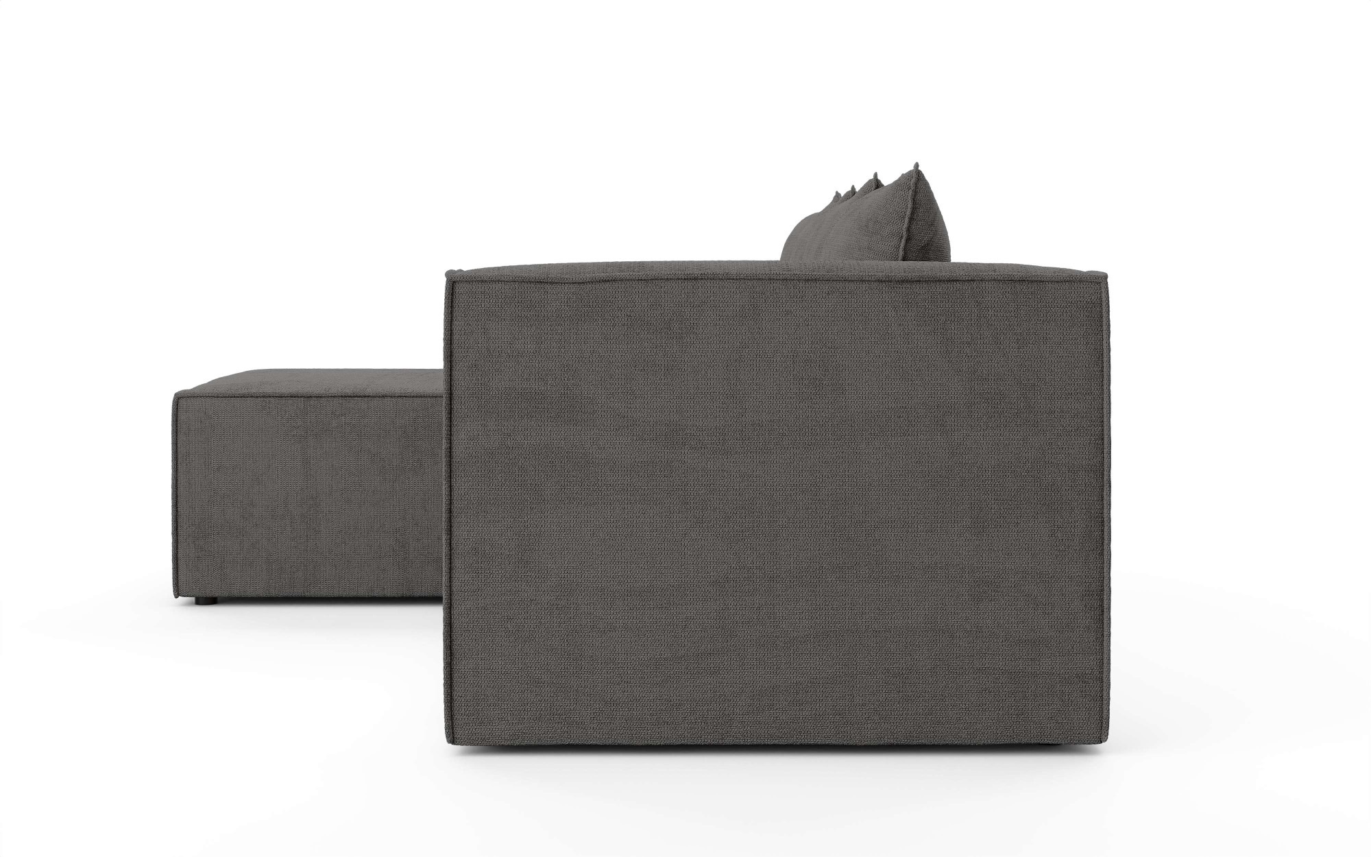 INOSIGN Ecksofa »LINCOLNVILLE mit Bettfunktion und Bettkasten, Masse B/H/T 244/76/150 cm«, L-Form mit Wellenunterfederung, Recamiere beidseitig montierbar