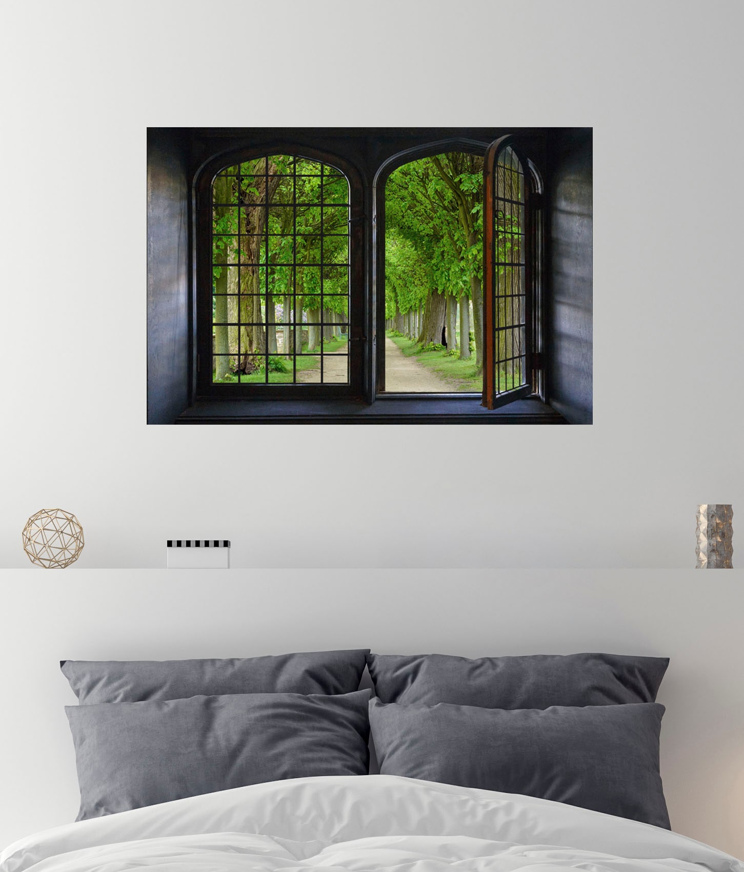 Image of queence Wandsticker "Allee" Wandsticker, Wandbild, selbstklebend, 3D, Fenster