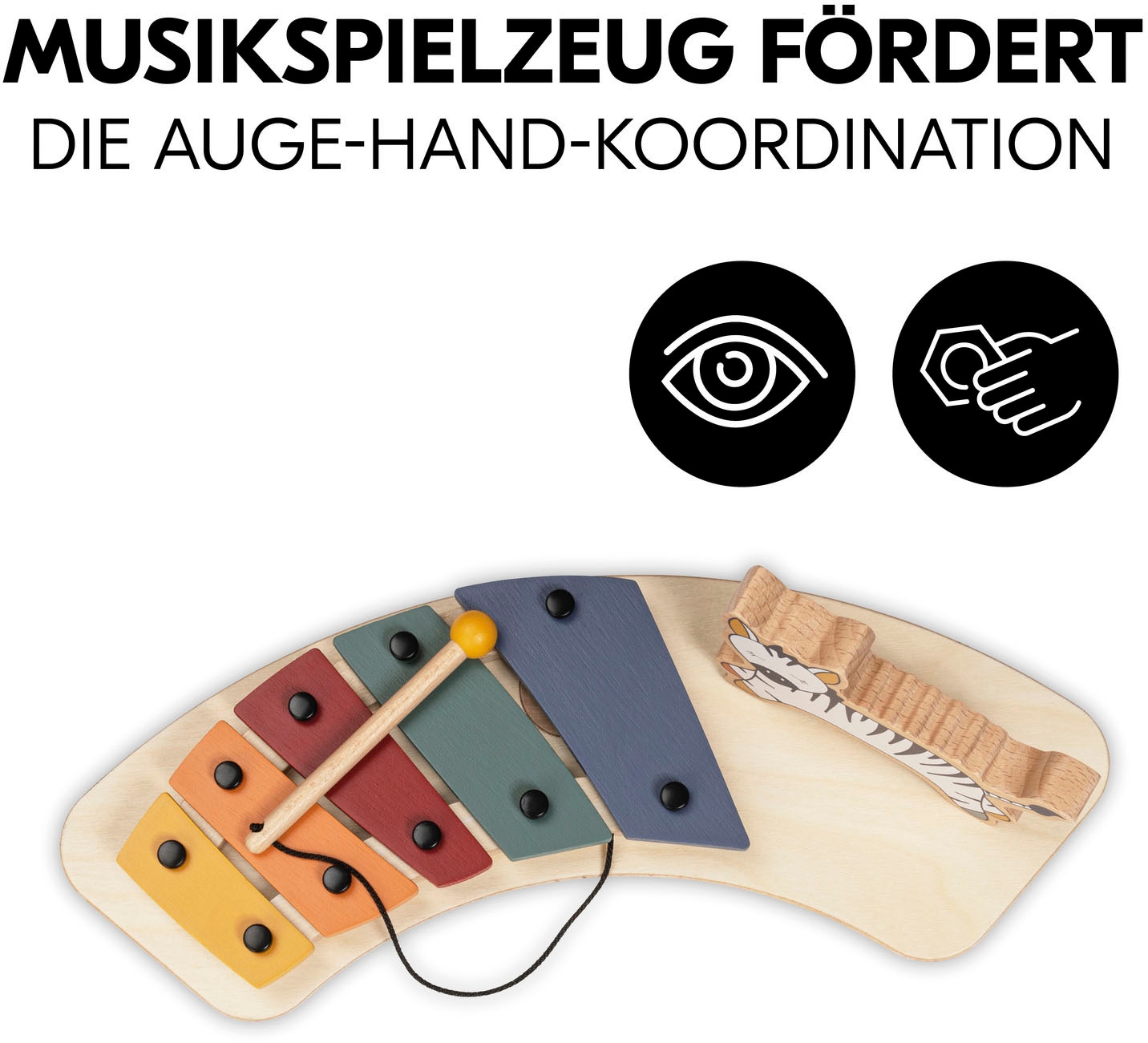 Hauck Jouet instrument de musique »Play Music Zebra für Hauck Spielbrett Play Tray« FSC® - schützt Wald