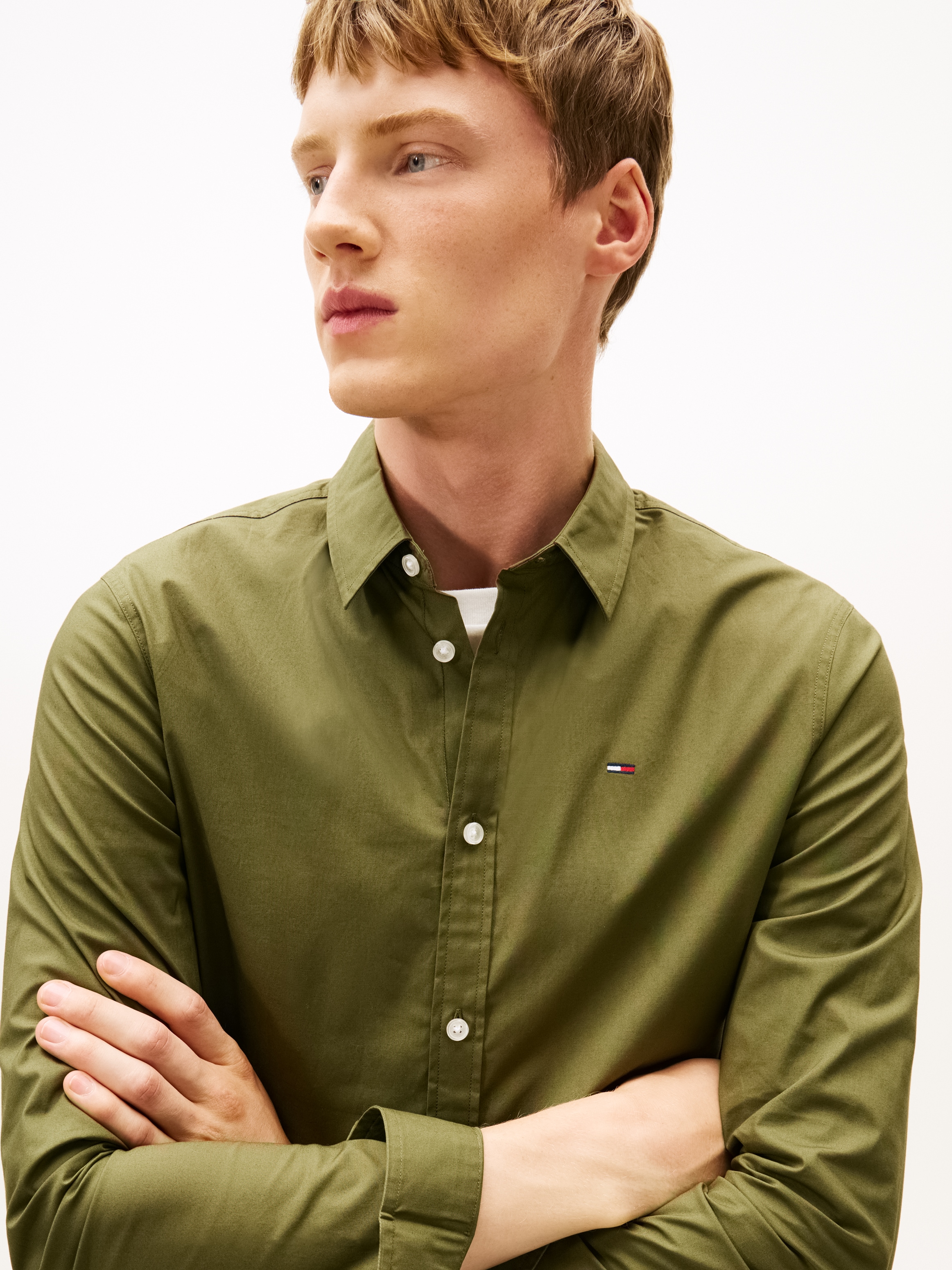 Tommy Jeans Chemise à manches longues »Sabim Stretch Hemd Shirt« Stretch Hemd, Premium, Slim Fit, mit Elasthan