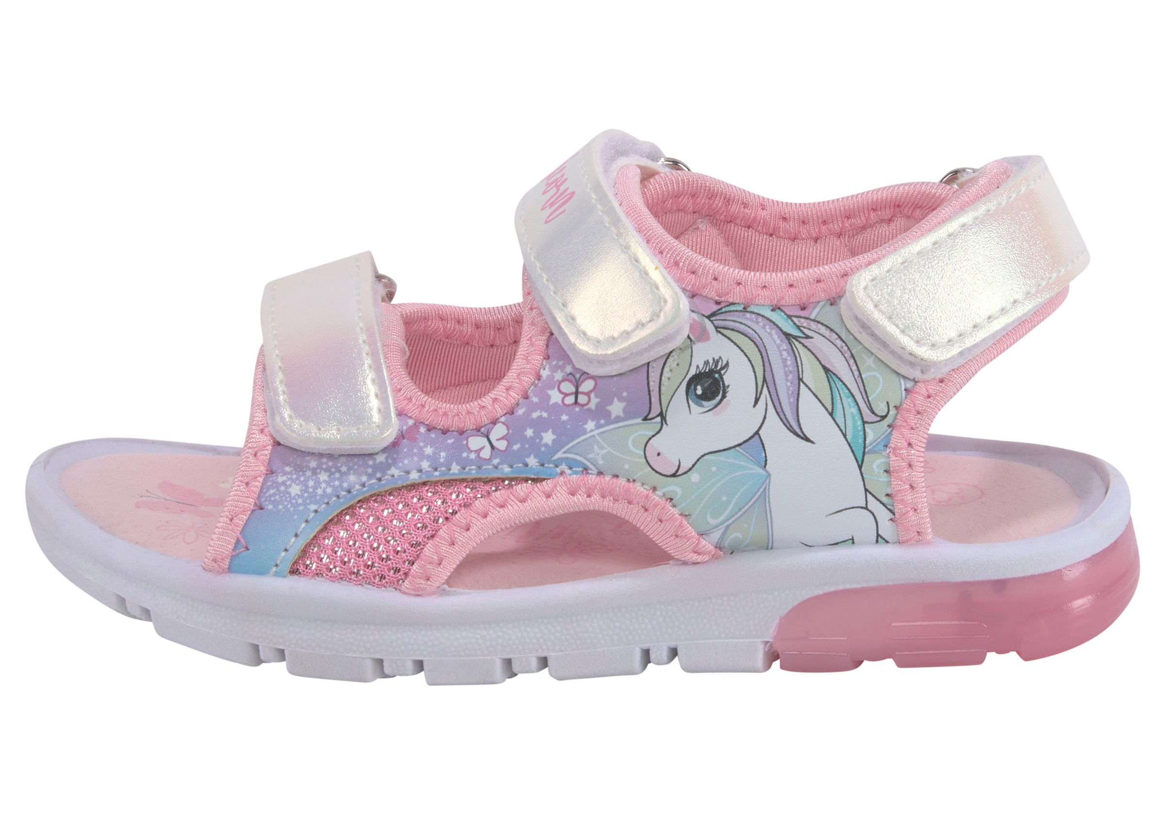 Disney Sandale »Unicorn«, mit cooler Blinkfunktion und mit Klettverschlüssen