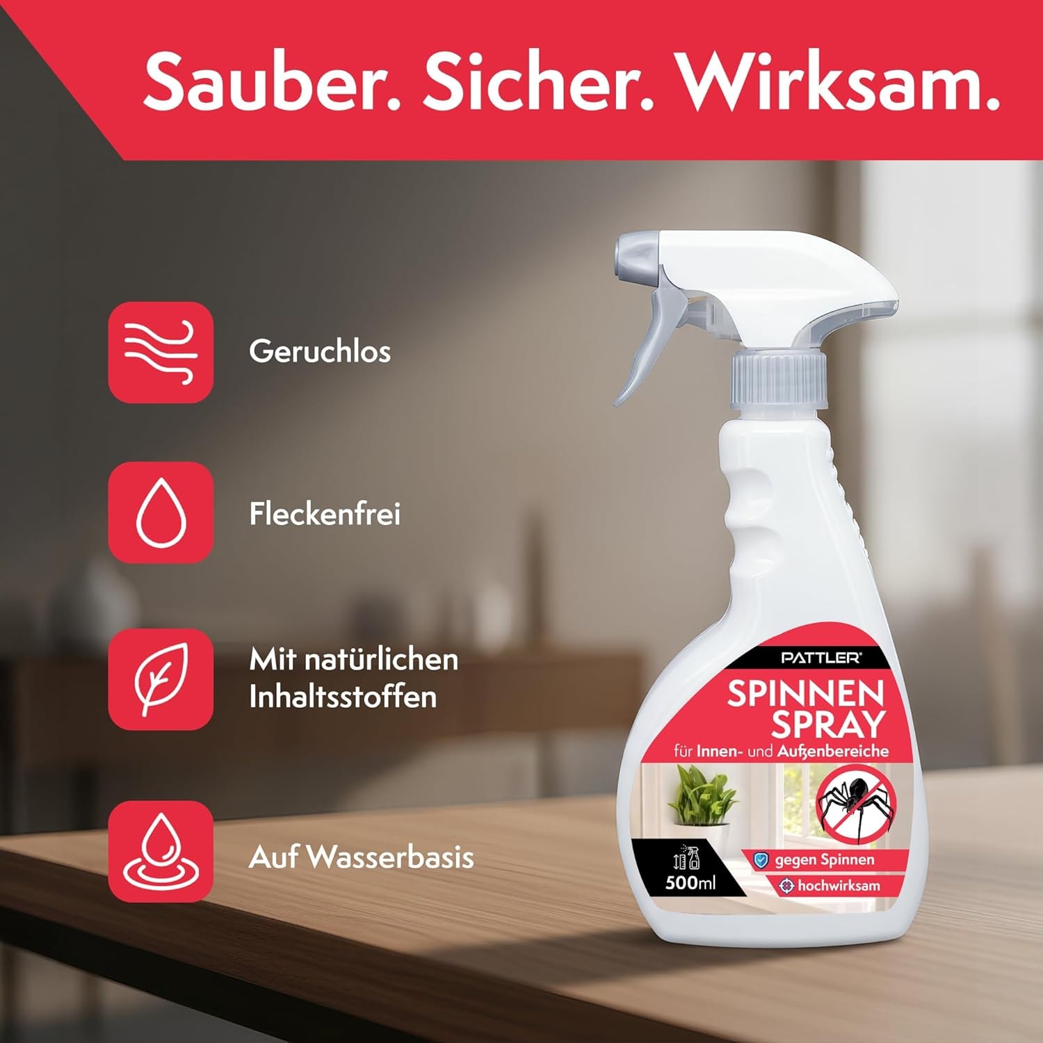 Pattler Insektenspray »Schutzbarriere gegen Spinnen« 500 ml