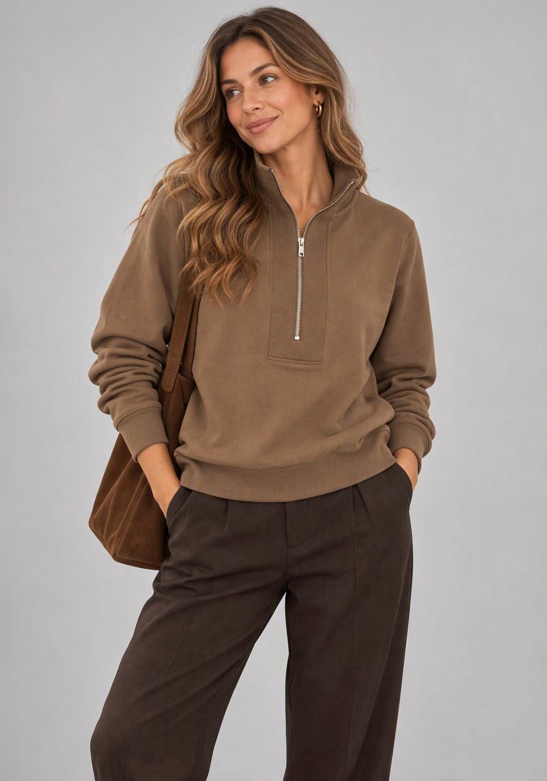Image of Tamaris Sweatshirt "mit Stehkragen und Reissverschluss", aus elastischer Baumwollqualität