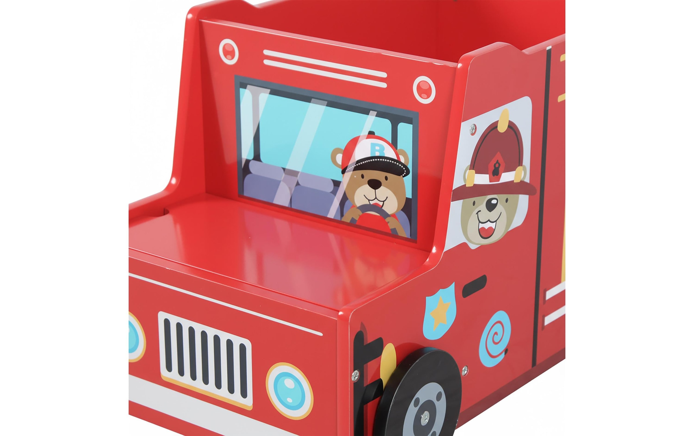 relaxdays Kiste »Feuerwehr, 34 x 60 x 32 cm«