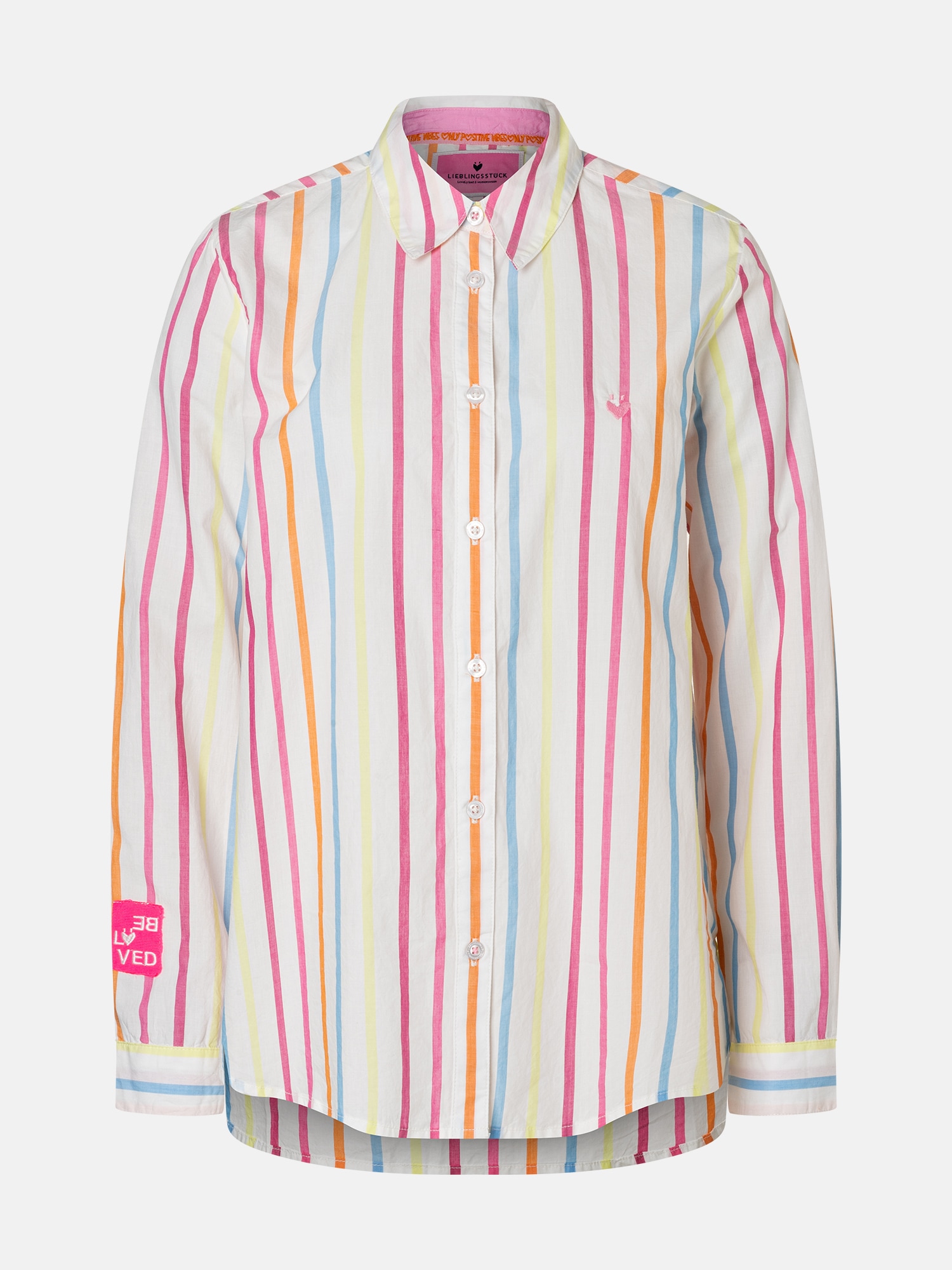 Lieblingsstück Hemdbluse »LisaL« mit gestickten Details, Seitenschlitze