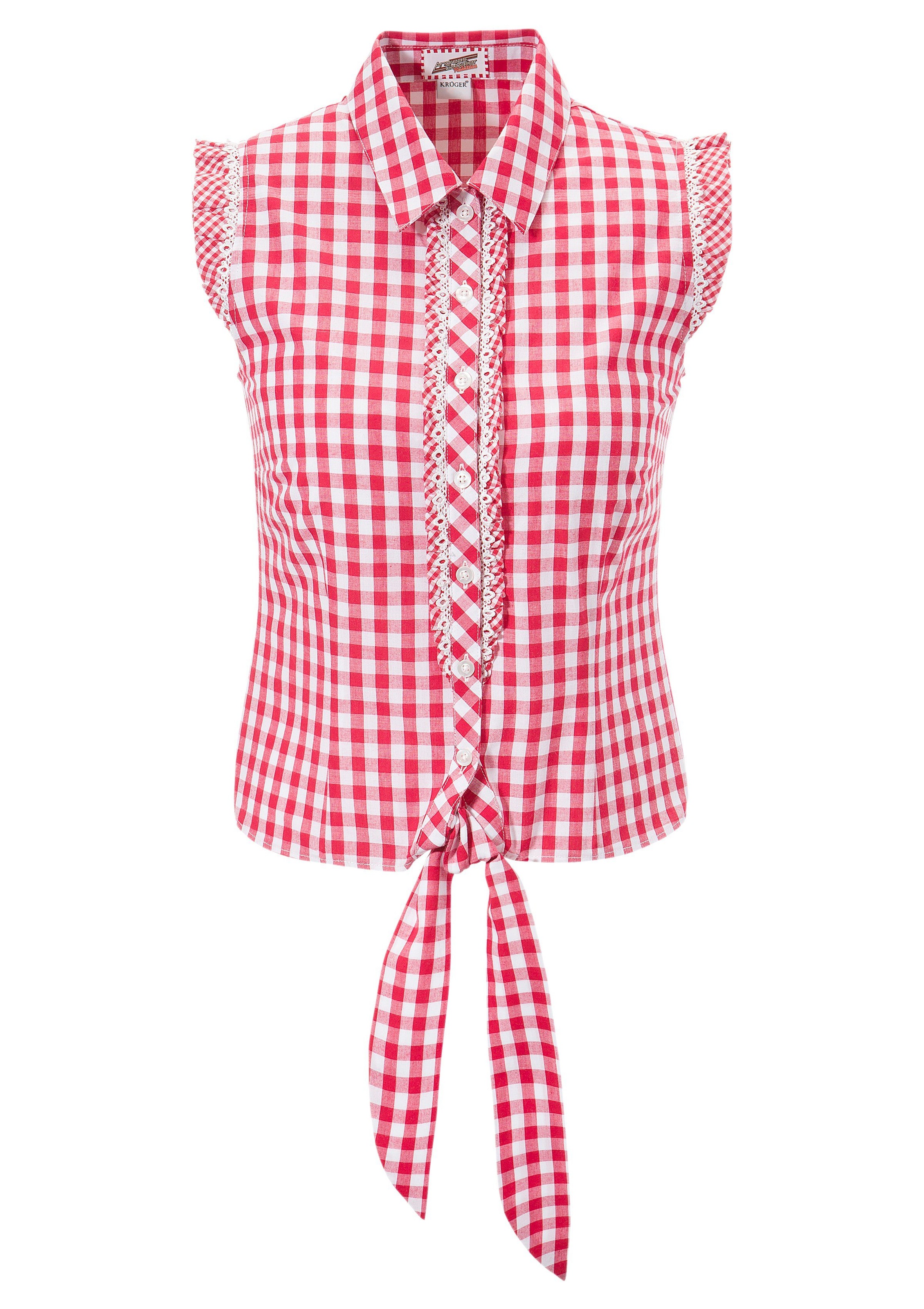 Trachtenbluse Damen im Karodesign