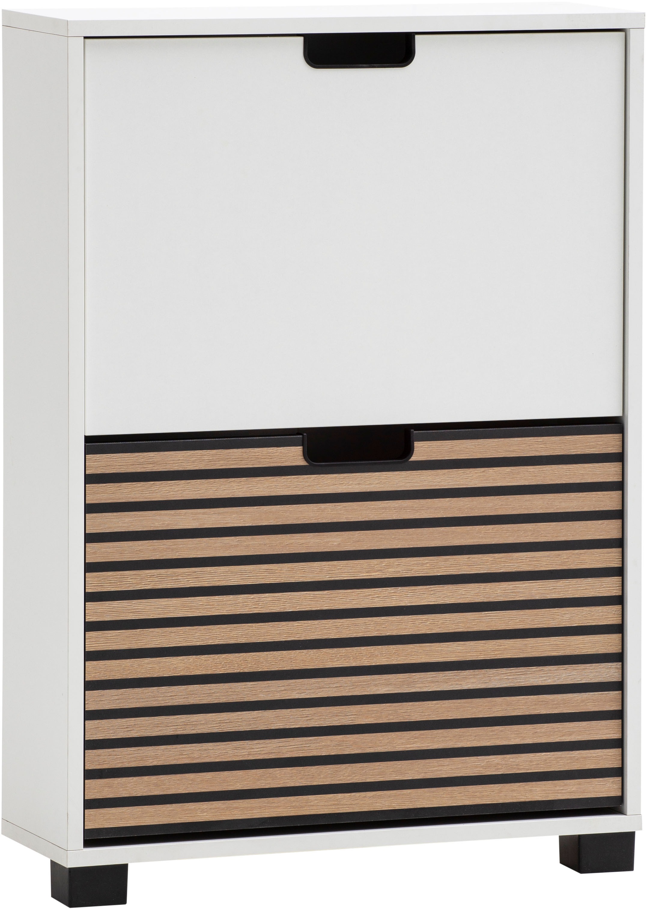 Image of Schildmeyer Schuhschrank "Ryker Schuhschrank, Breite 59 cm" 1 Stk. tlg. eine Klappe in Akustikplatten-Optik, Platz für 6 Paar Schuhe