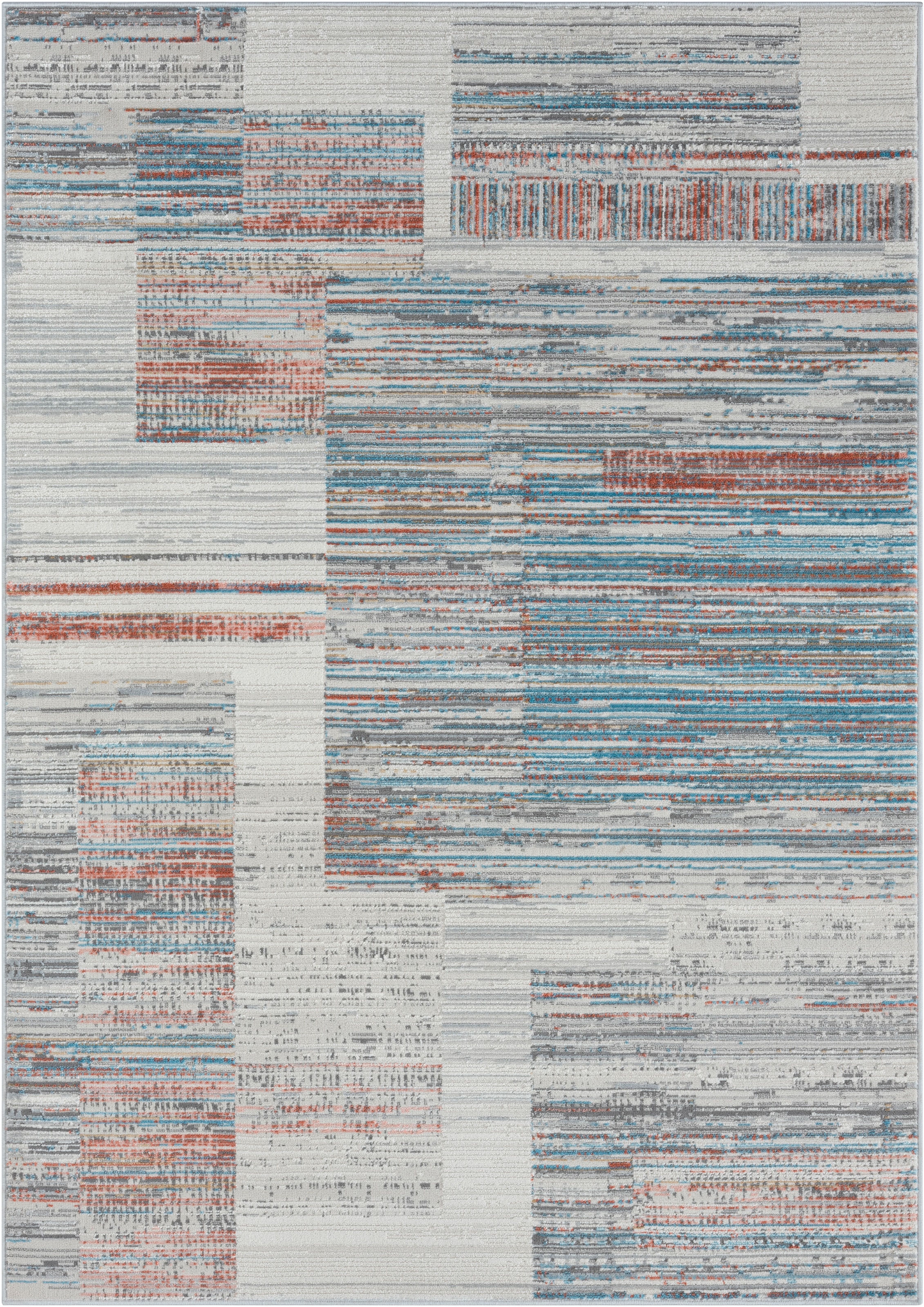 GOODproduct Tapis »Ziven« Rectangulaire 8 mm Höhe Kurzflor, modern bunt pflegeleicht, Hoch Tief, Wohnzimmer