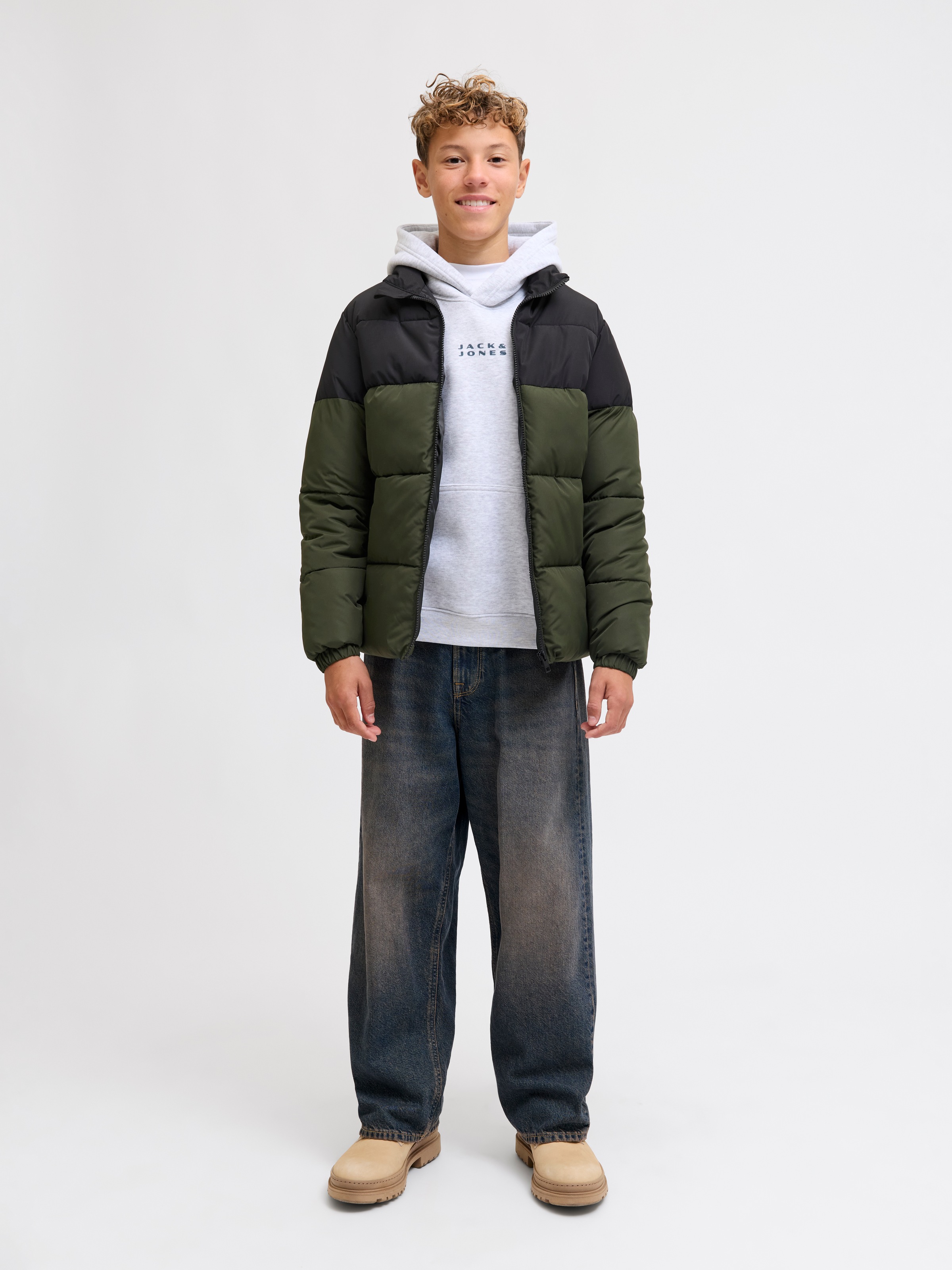 Jack & Jones Junior Veste matelassée »JJMAZE PUFFER COLLAR JNR« ohne Kapuze