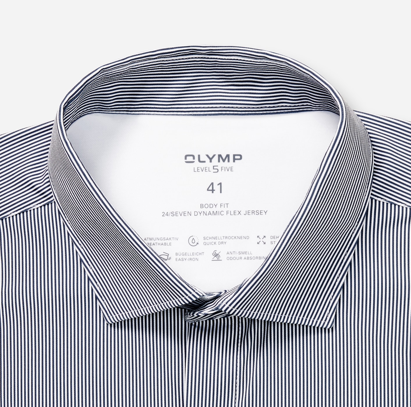 OLYMP Chemise à manches longues »Level Five 24/Seven« Businesshemd, body fit, Modern Kentkragen, bügelleicht