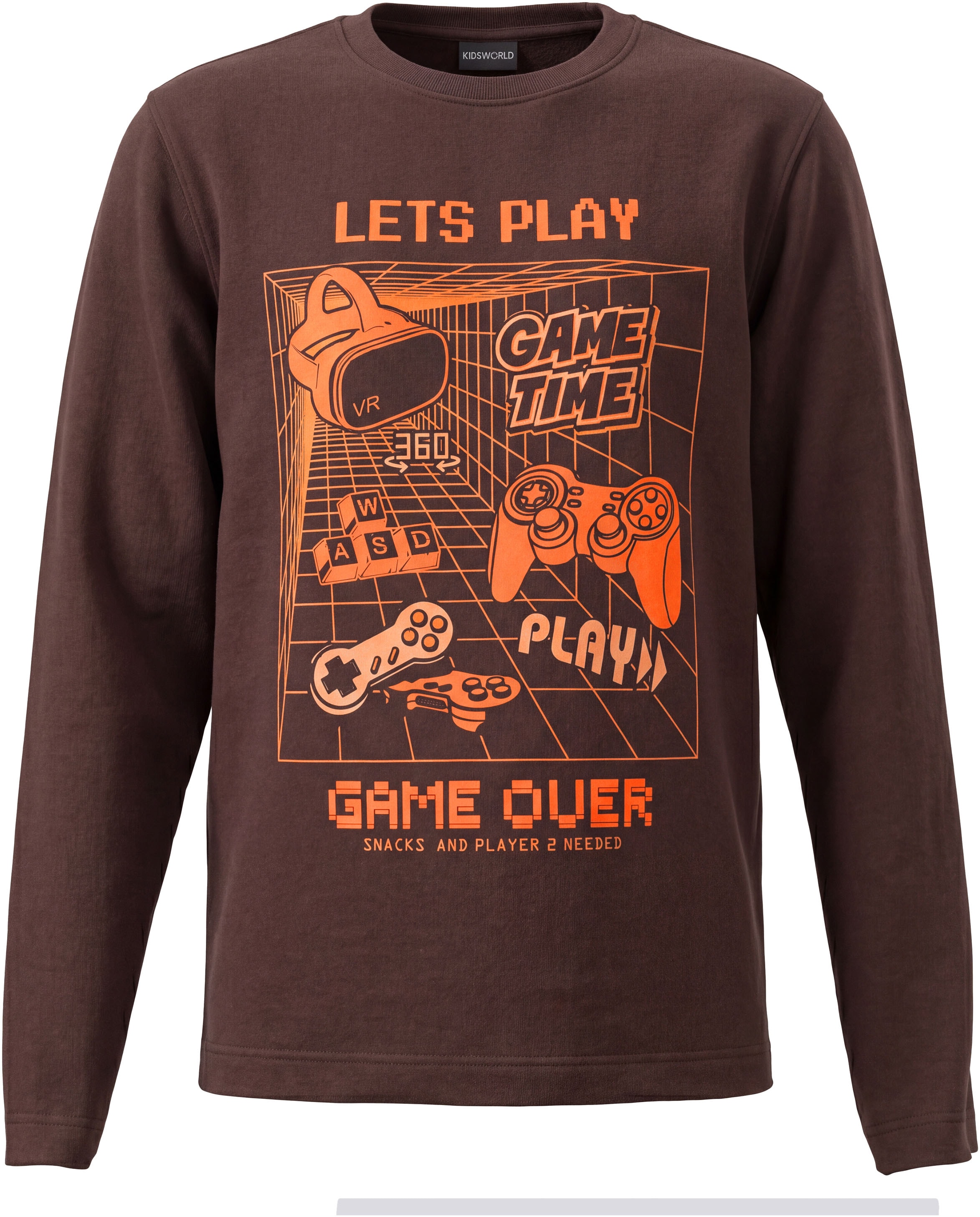 KIDSWORLD Langarmshirt »Gamer-Shirt: LETS PLAY  - GAME OVER« Gamer-Shirt, langarm, Basic-Stil, für Alltag und Freizeit