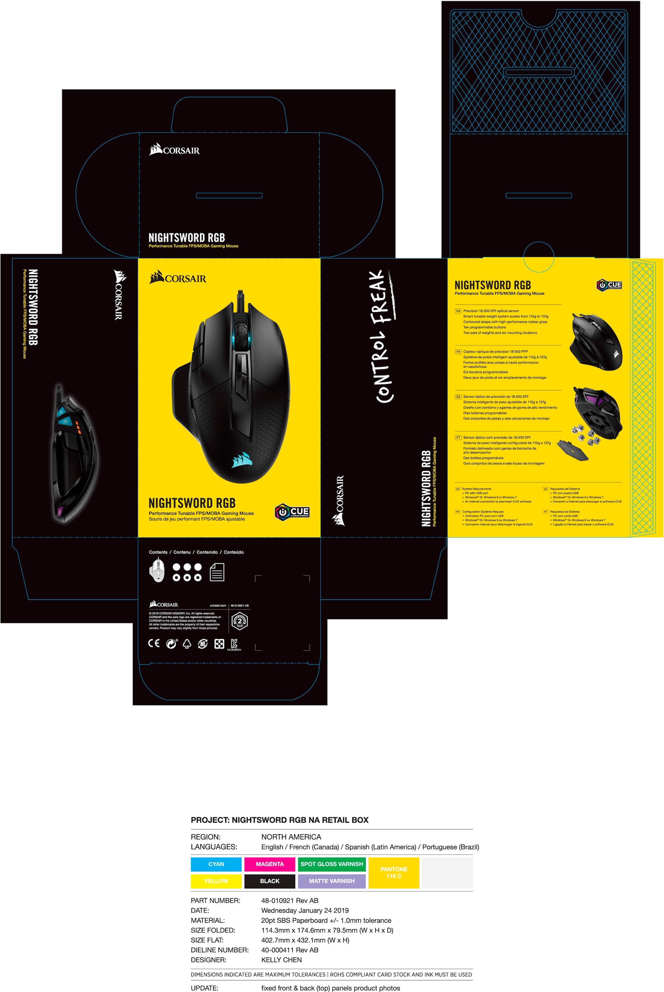 Corsair Gaming-Maus »NIGHTSWORD RGB PerformanceTunable Gaming Mouse«
