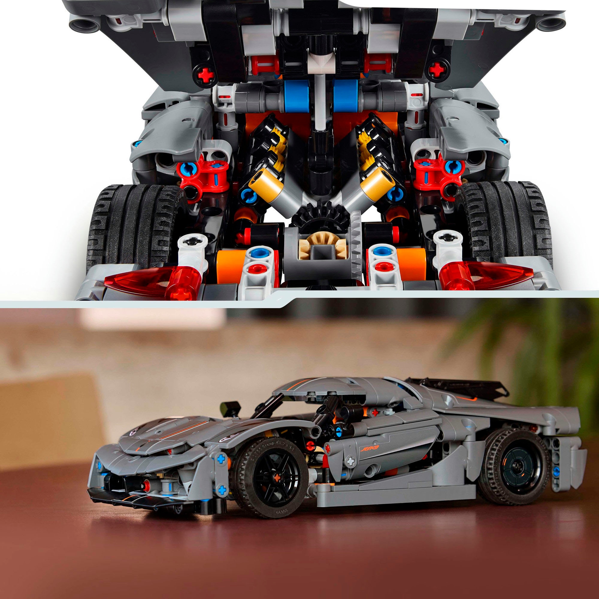 LEGO® Pions de construction »Koenigsegg Jesko Absolut Supersportwagen in Grau (42173), LEGO Technic« Made in Europe