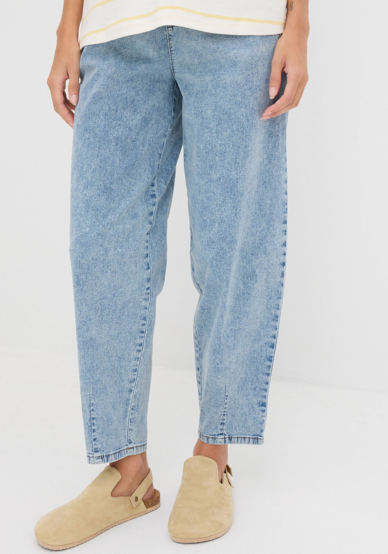 Image of bonprix Loose-fit-Jeans 1 Barrel-Form, mit Gummibund, mit Elasthan-Anteil