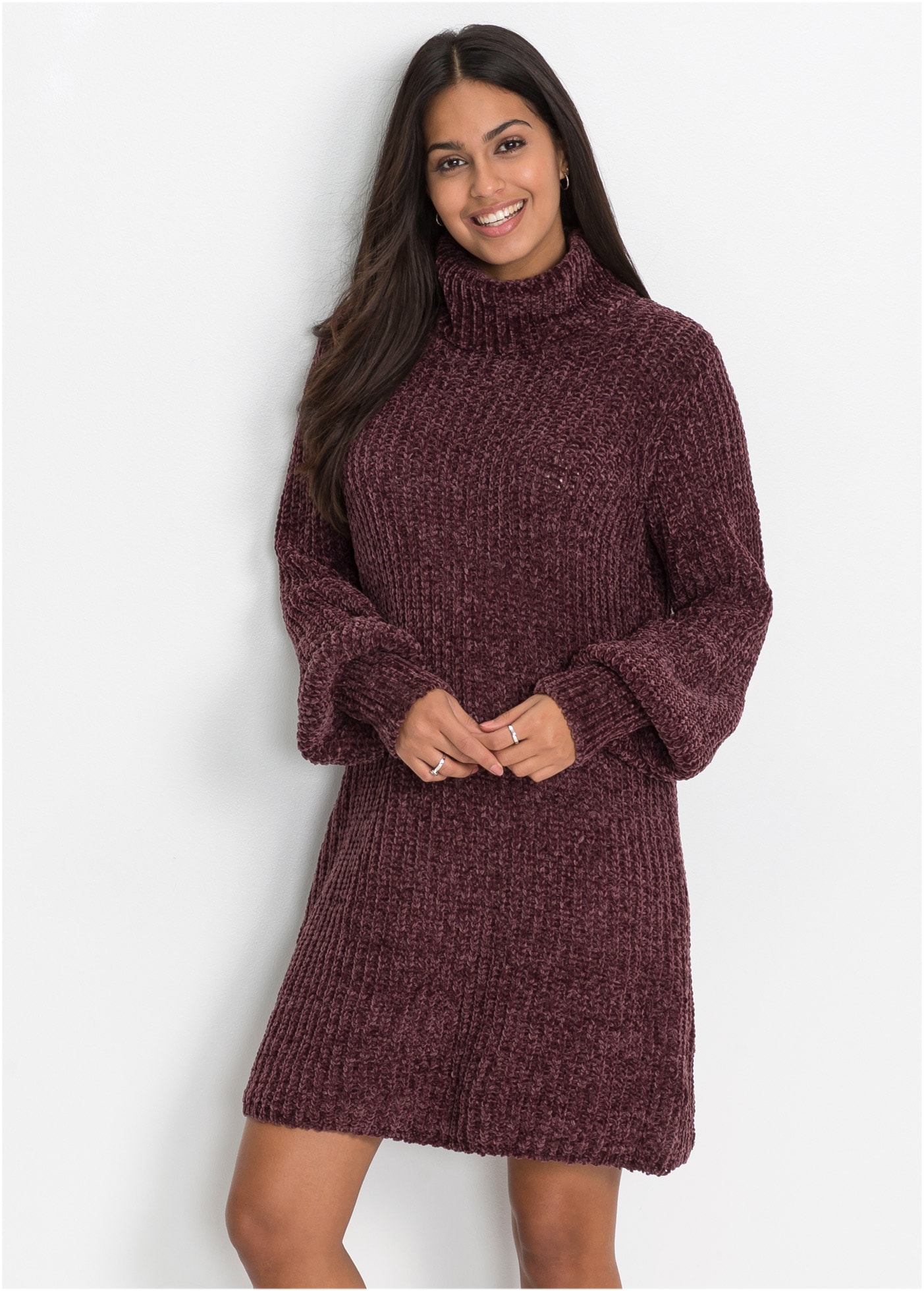 Image of bonprix Strickkleid "Chenille Strickkleid aus recyceltem Polyester" für eleganten Look, aus Chenille-Qualität, aus recyceltem Polyester