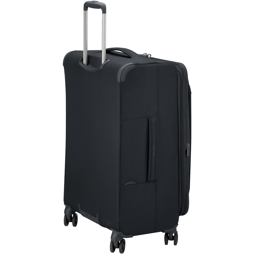 Delsey Weichgepäck-Trolley »Montmartre Air 2.0, 68 cm, black«, 4 Rollen, mit Volumenerweiterung; aus recyceltem Material