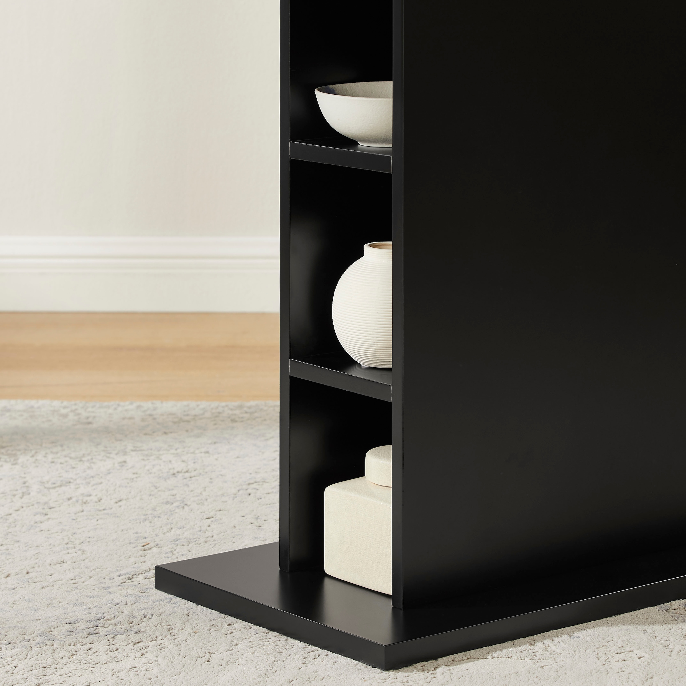 GOODproduct Esstisch »Hennia« Säulensockel, integrierte Ablagefächer, Breite 120 cm