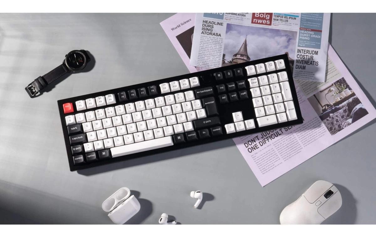   Gaming-Tastatur »Keychron Q6 HE Carbon Black QMK Magnetic Switch« (Ziffernblock)