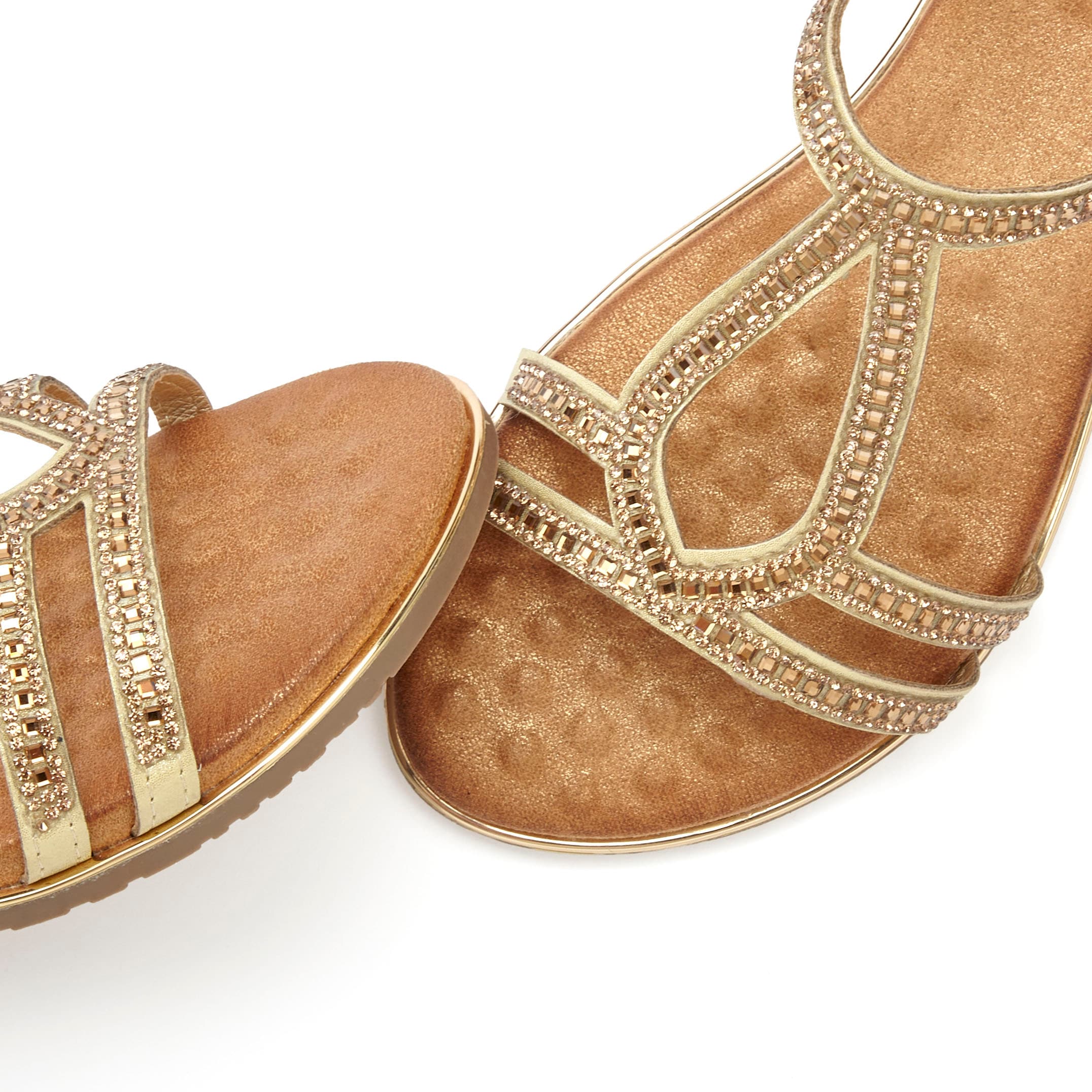 Vivance Sandale »Sandalette, Sommerschuh,«, mit Glitzer Verzierungen und elastischen Riemchen
