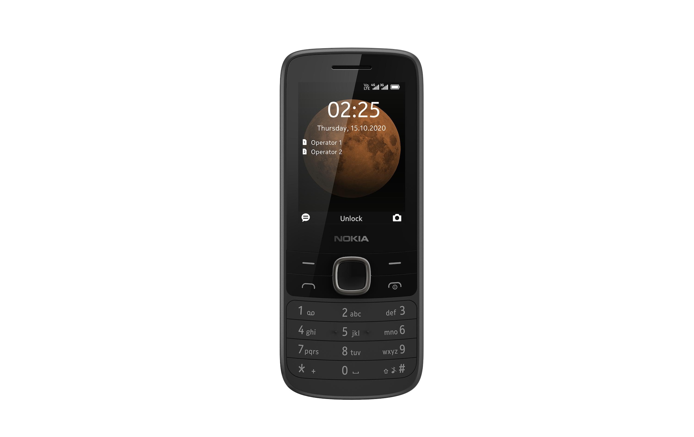 Nokia Smartphone »225, 4G Schwarz«, schwarz, 6,1 cm/2,4 Zoll, 0,128 GB Speicherplatz