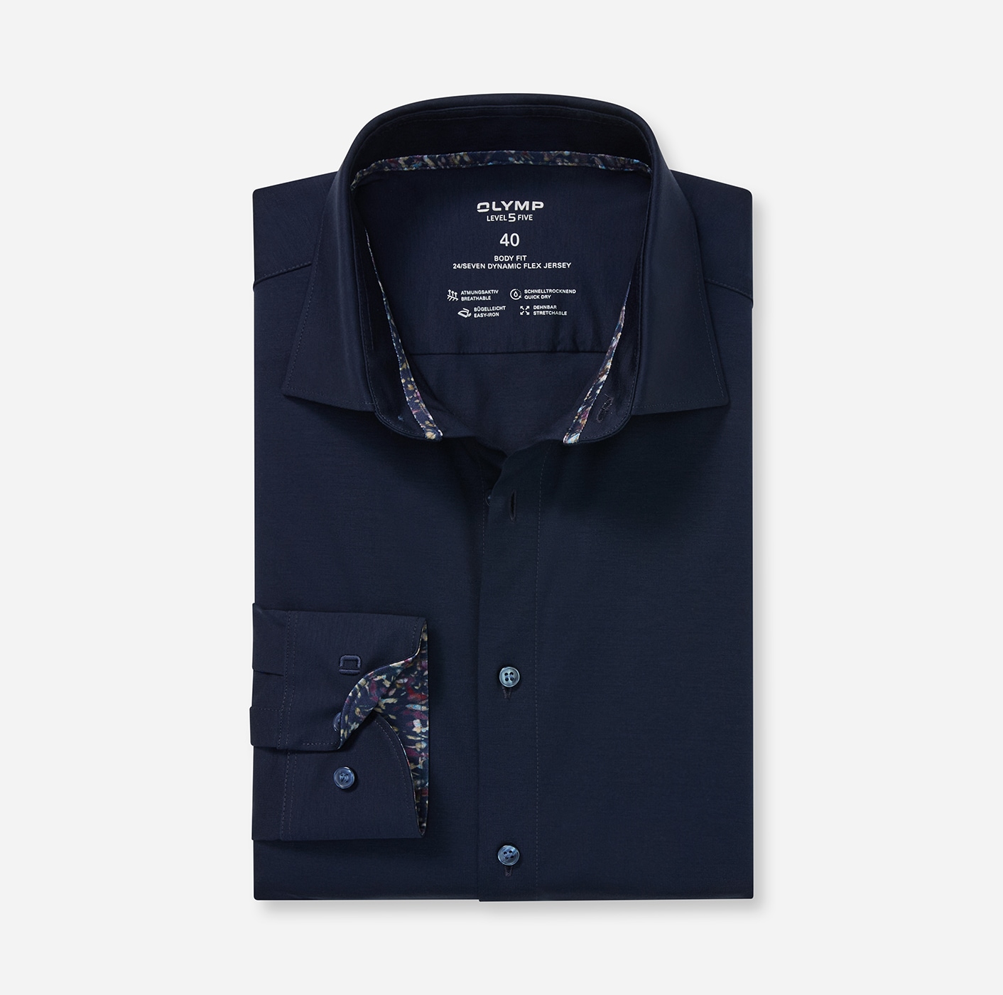 OLYMP Chemise à manches longues »Level Five 24/Seven« Businesshemd, body fit, New York Kentkragen, Jersey