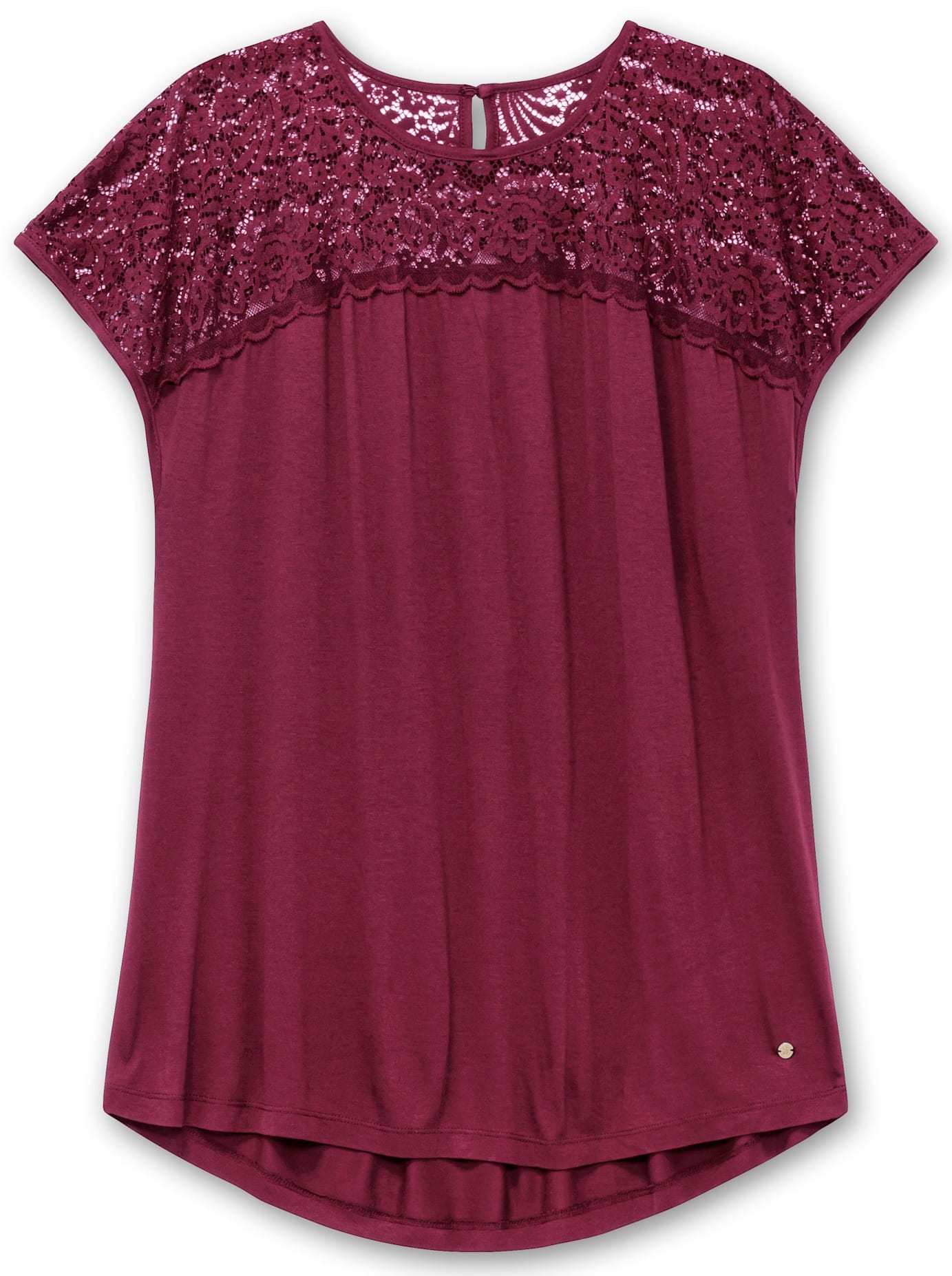 Sheego Spitzenshirt »Spitzenshirt«, (1 tlg.)