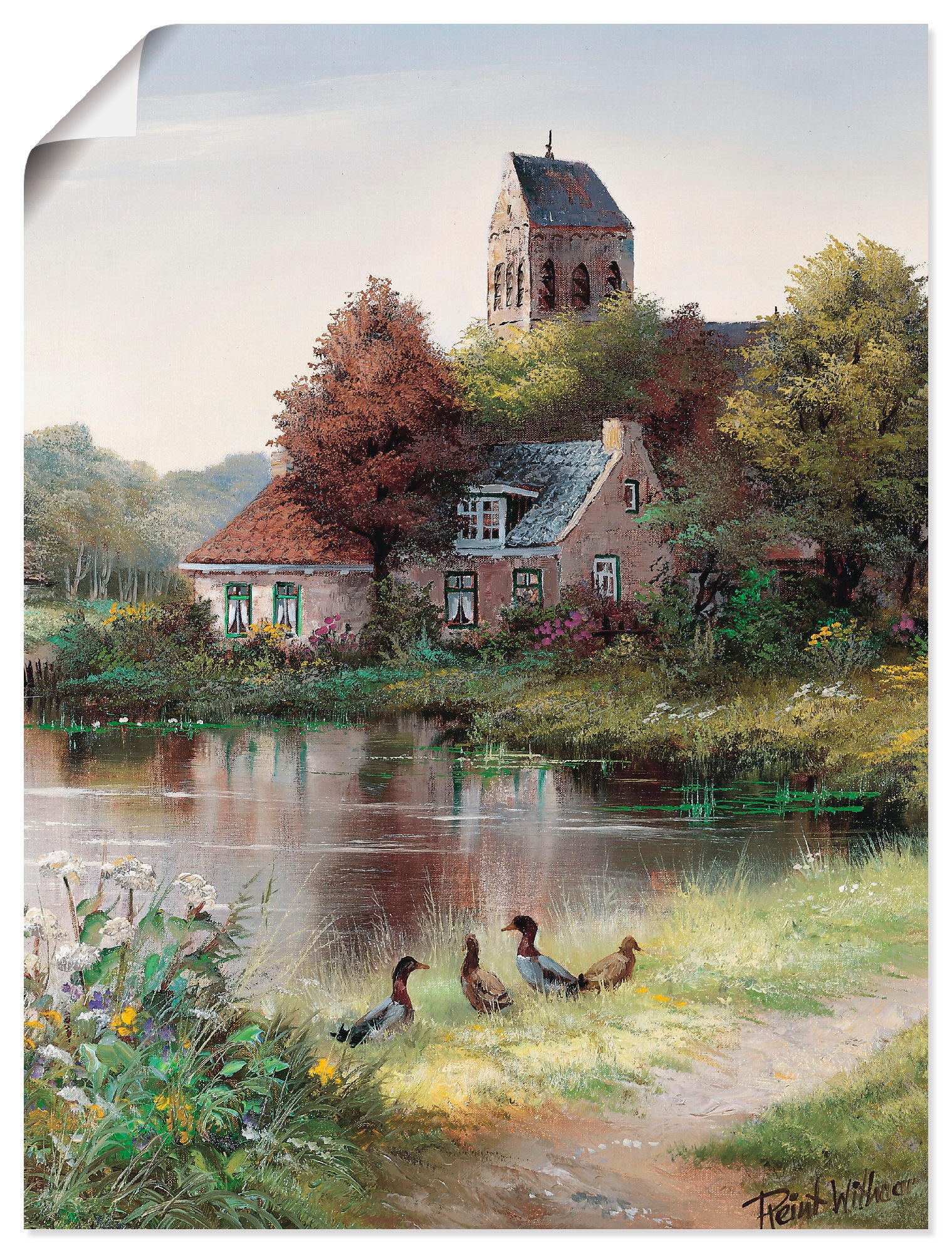 Image of Artland Wandbild »Schöner Tag«, Gewässer, (1 St.), in vielen Grössen & Produktarten -Leinwandbild, Poster, Wandaufkleber / Wandtattoo auch für Badezimmer geeignet bei Ackermann Versand Schweiz