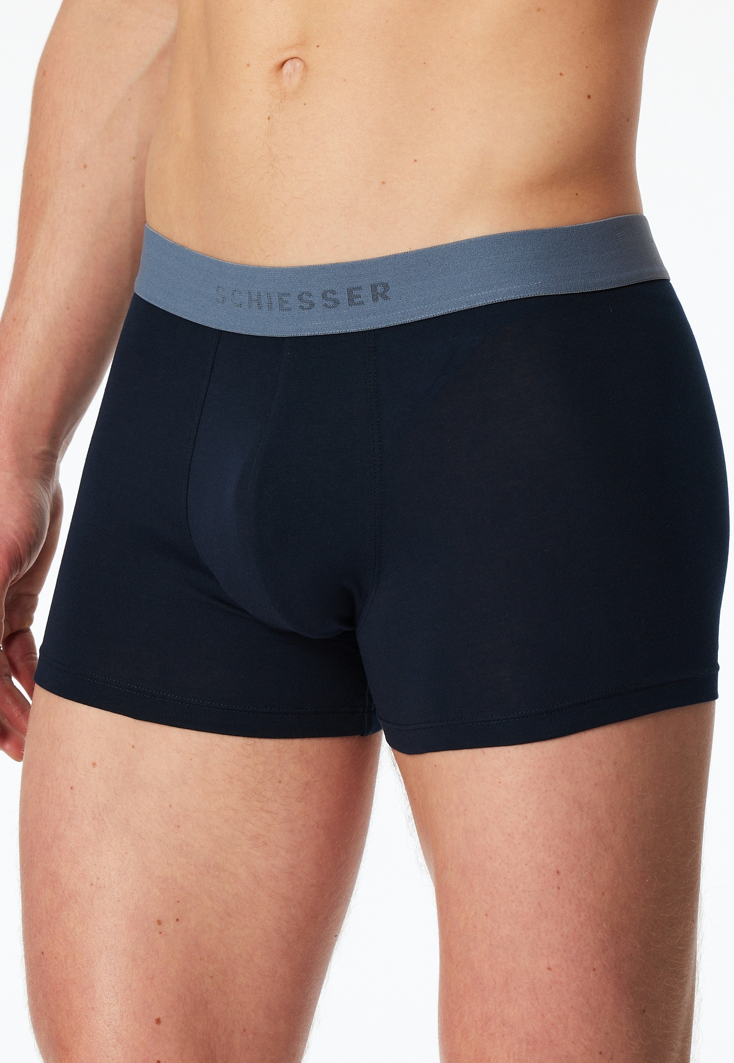 Schiesser Boxershorts »95/5 Multipacks« 3er Pack,  mit farblich abgesetztem, sportlichem Logo-Webgummibund