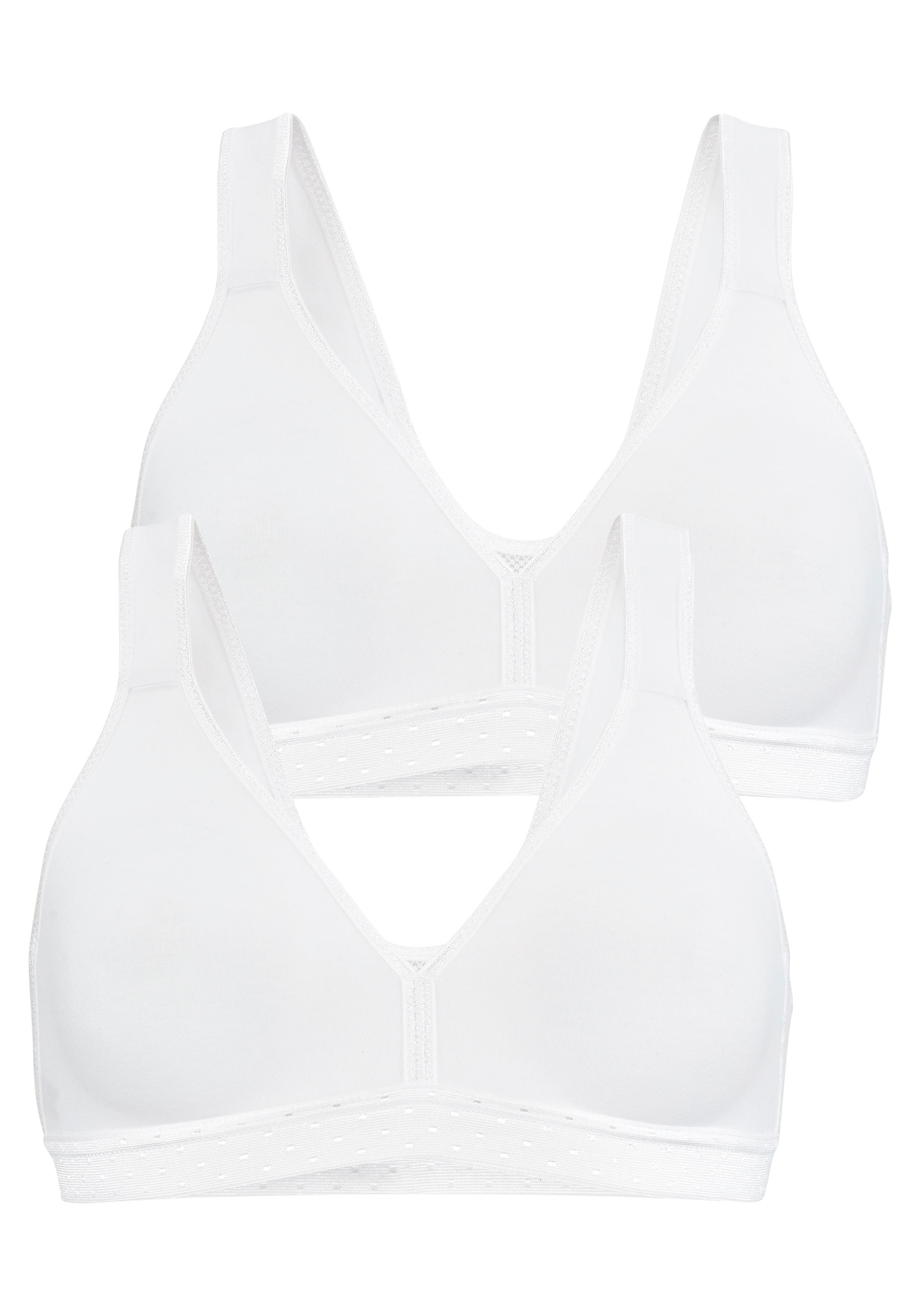petite fleur Sport-BH Packung, 2 Stück, ohne Bügel für Yoga