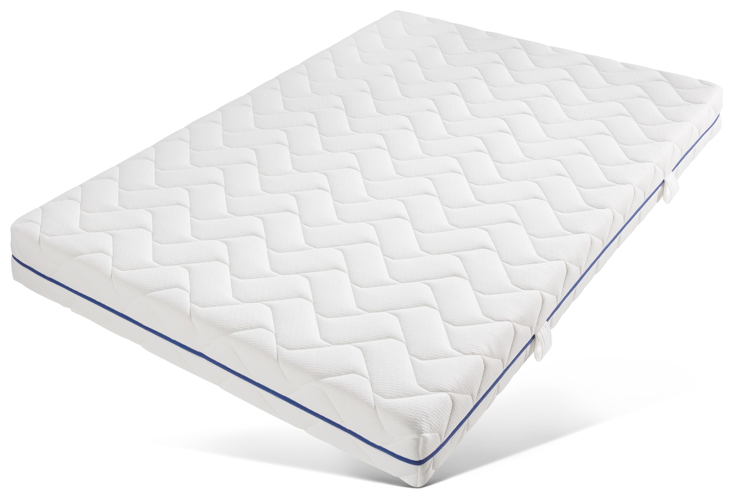 Breckle Northeim Komfortschaummatratze »Libretto«, 22 cm hoch, Raumgewicht: 28 kg/m³, (1 St.), 7-Liegenzonen, Massageeffekt dank Wellenschnitt, Made in Germany