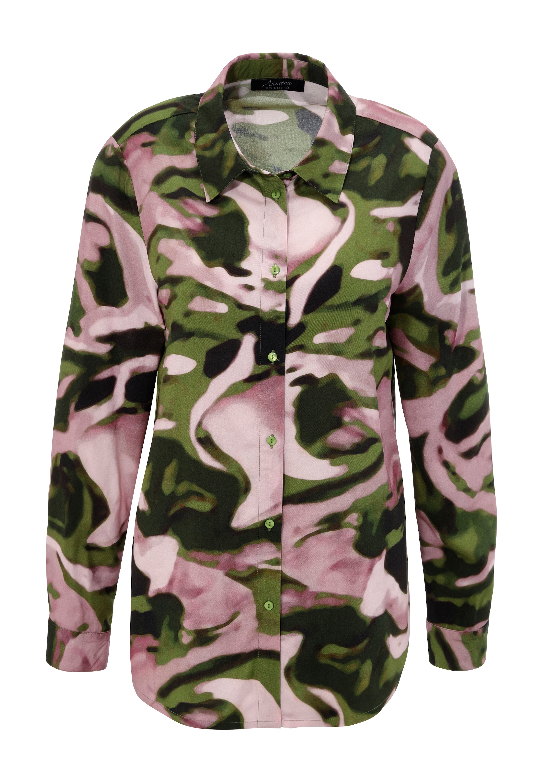 Aniston SELECTED Hemdbluse mit trendigen und extravaganten Farbverlauf