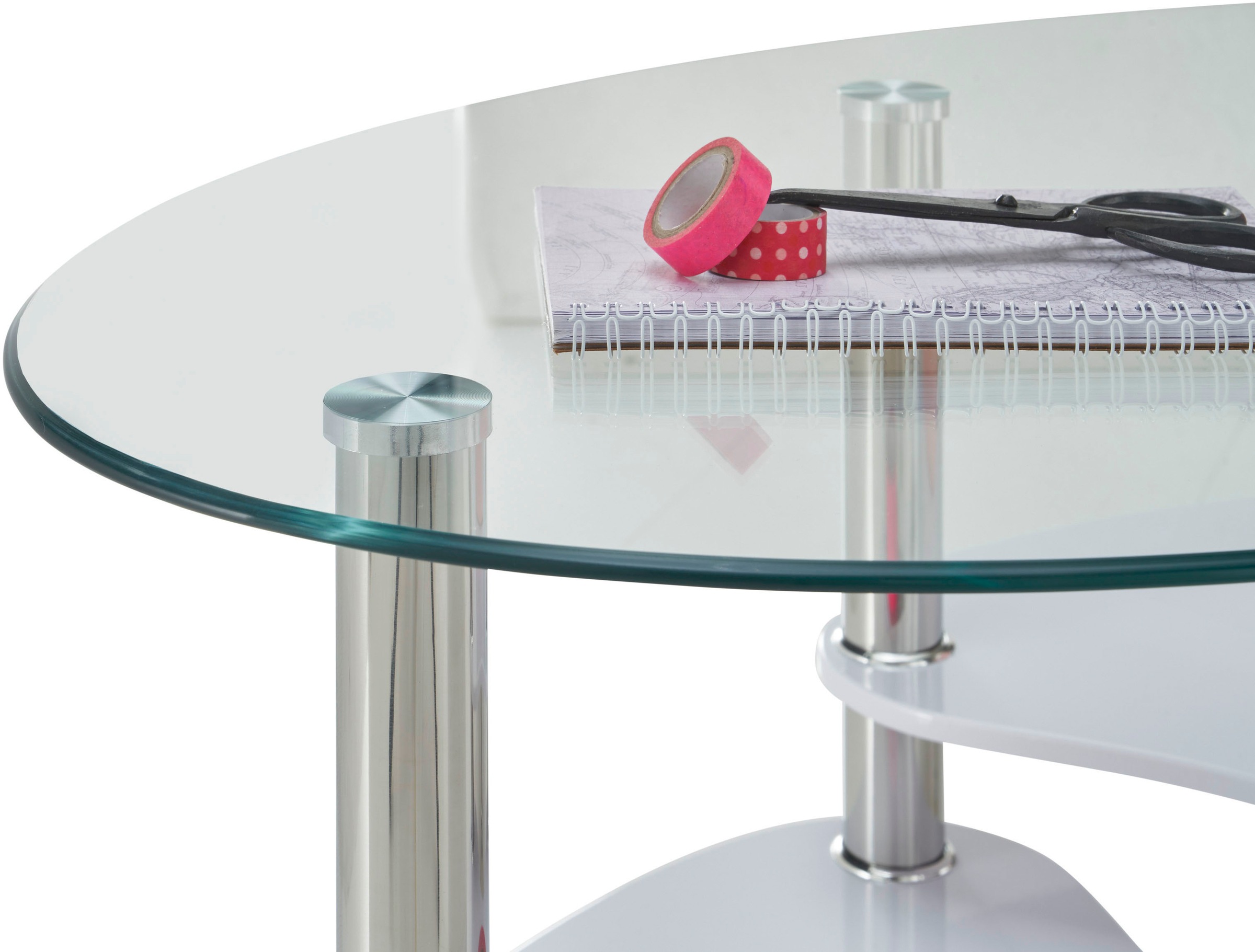 HBZ Couchtisch »Panty, TOPSELLER!«, (Couchtisch), Glas Oval, Tisch wahlweise in 2 Ausführungen