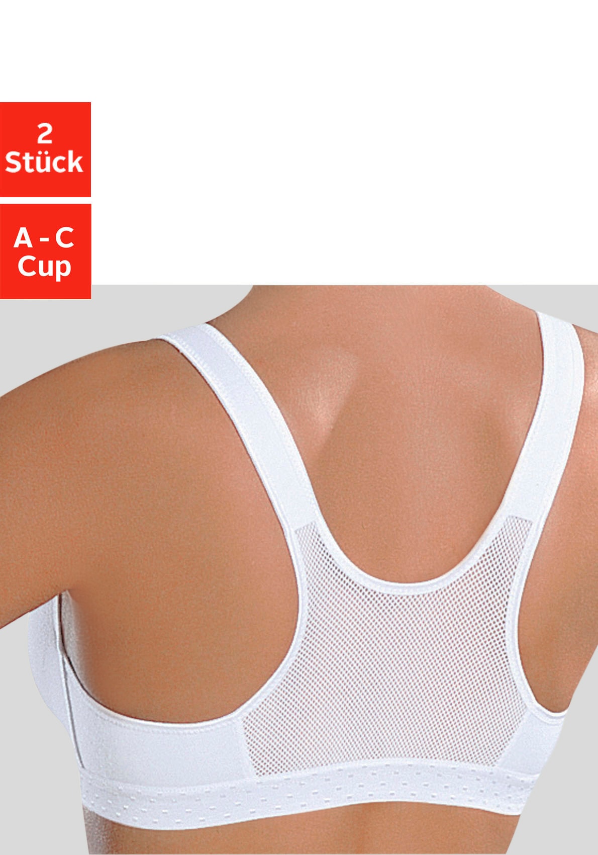 Image of petite fleur Sport-BH Packung, 2 Stück, ohne Bügel für Yoga