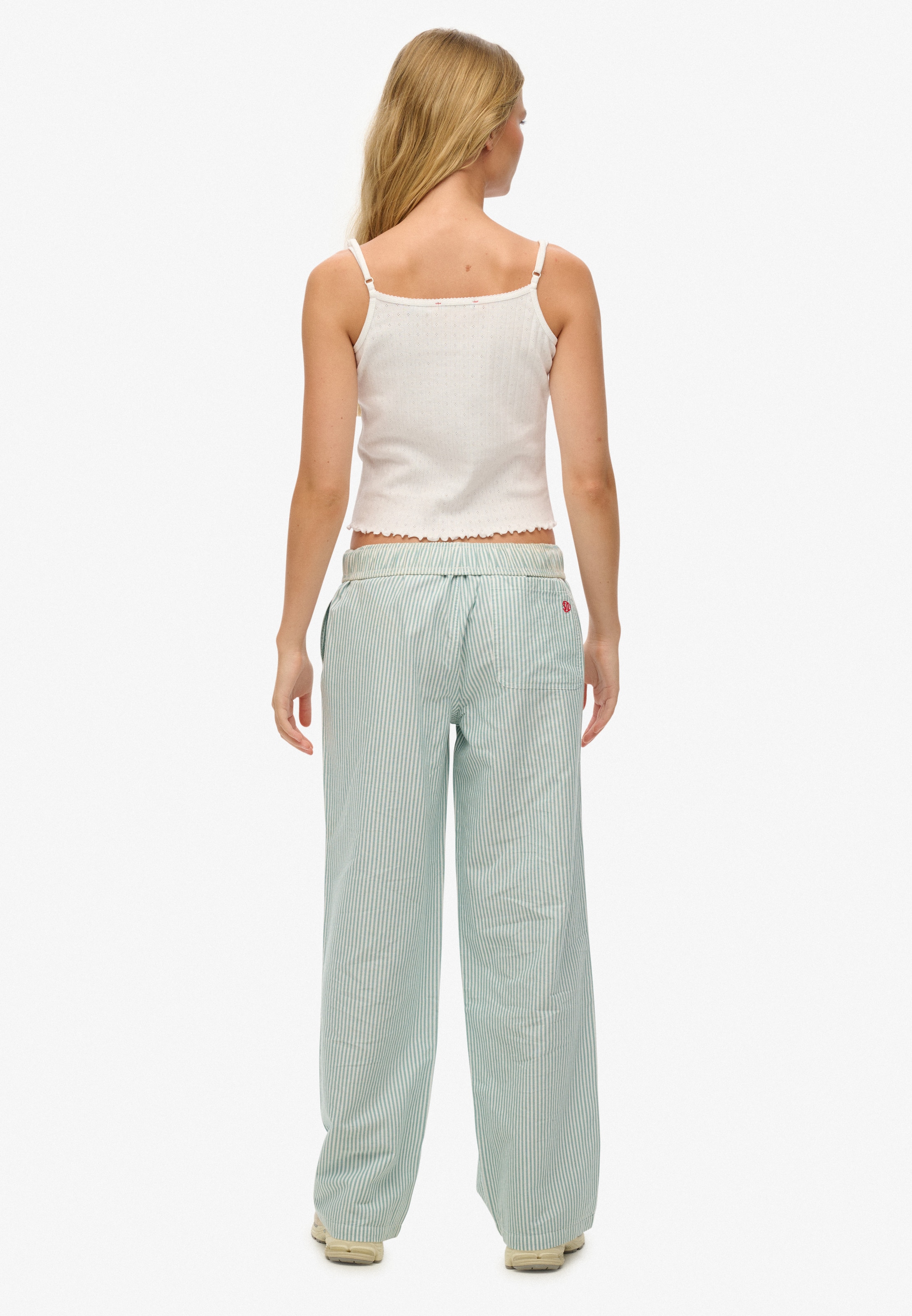 Superdry Pantalon cargo »COTTON STRIPE ELASTIC TROUSER«  en coton et jersey, coupe décontractée, aspect rayé