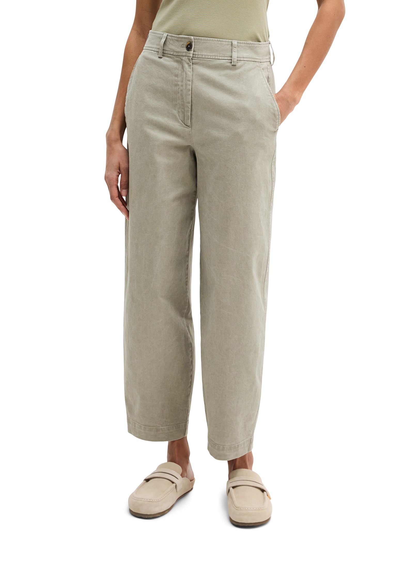 Image of Marc OPolo 7/8-Hose "MINU BARREL" Model Minu barrel aus Organic Cotton-Twill, Barrel Fit